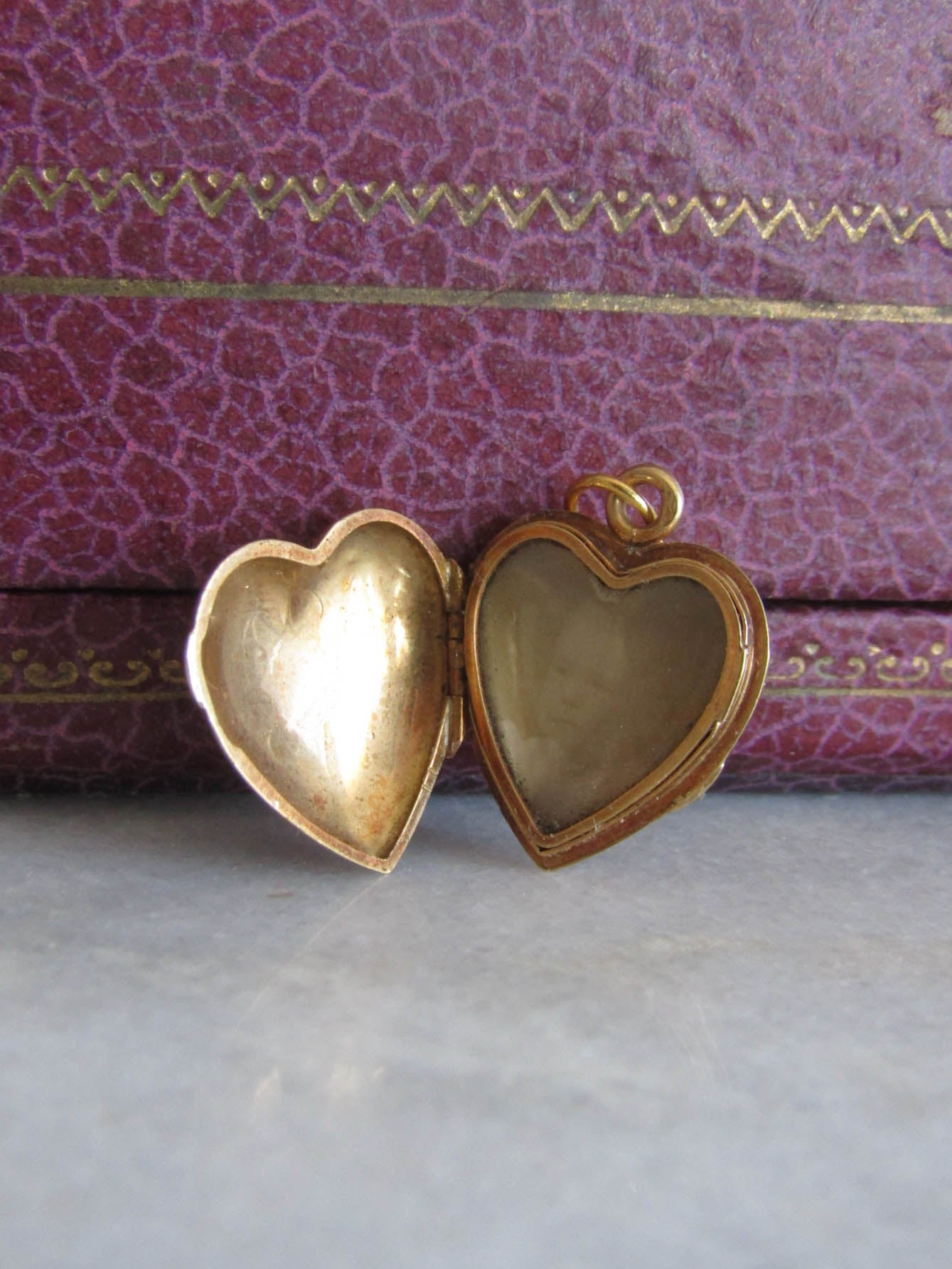 Antique French 18K Turquoise Enamel Heart Locket with Seed Pearls and Secret Glass Partition c. 1840