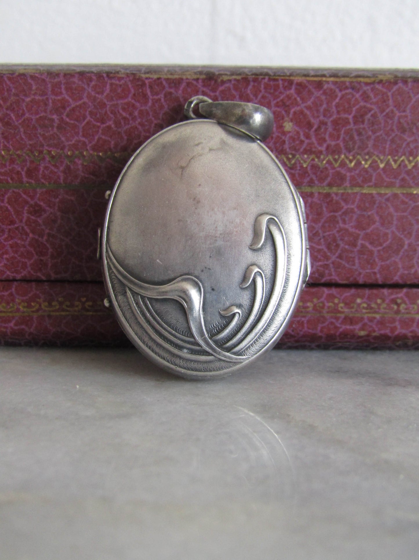 Antique Silver Art Nouveau Locket c. 1890