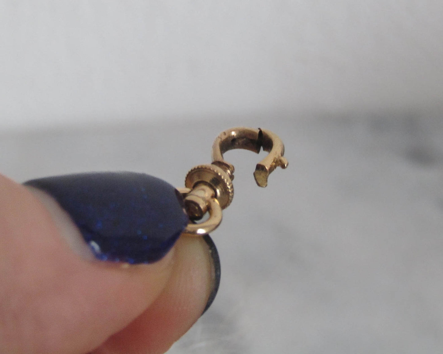 French Antique 18k Gold Solid Victorian Screw Bolt Dog Clip Clasp Swivel Pendant Holder Connector Parts