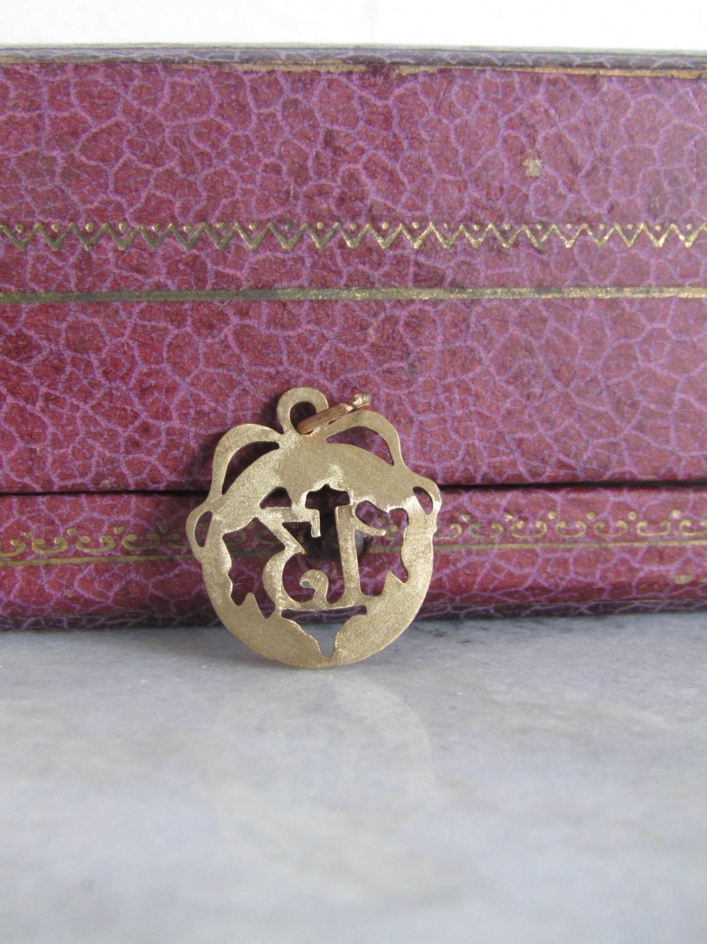 Antique Gold Filled Number 13 Lucky Art Nouveau Pendant c. 1910