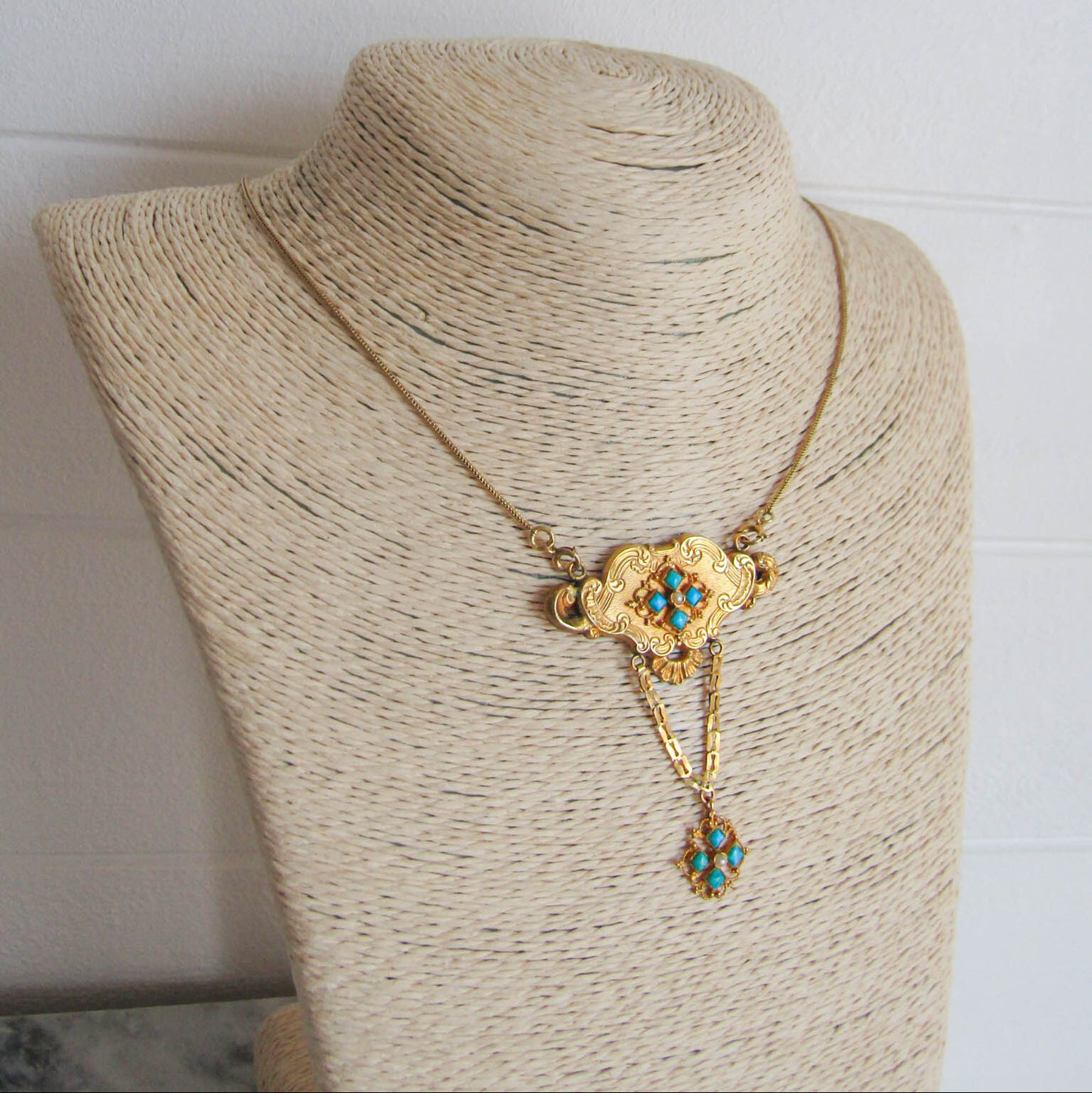 Antique French Napoleon III Necklace with detachable chain