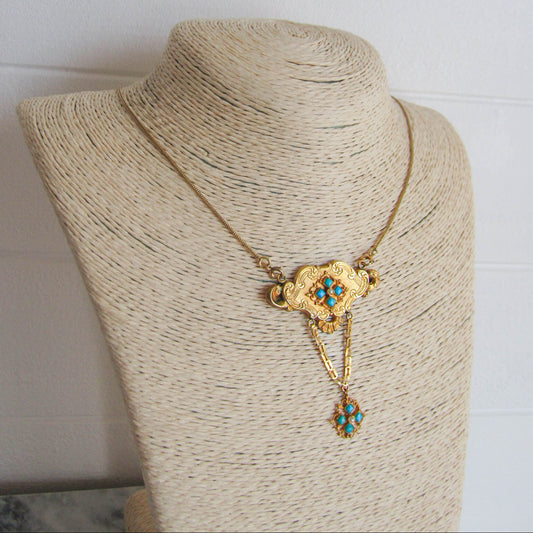Antique French Napoleon III Necklace with detachable chain