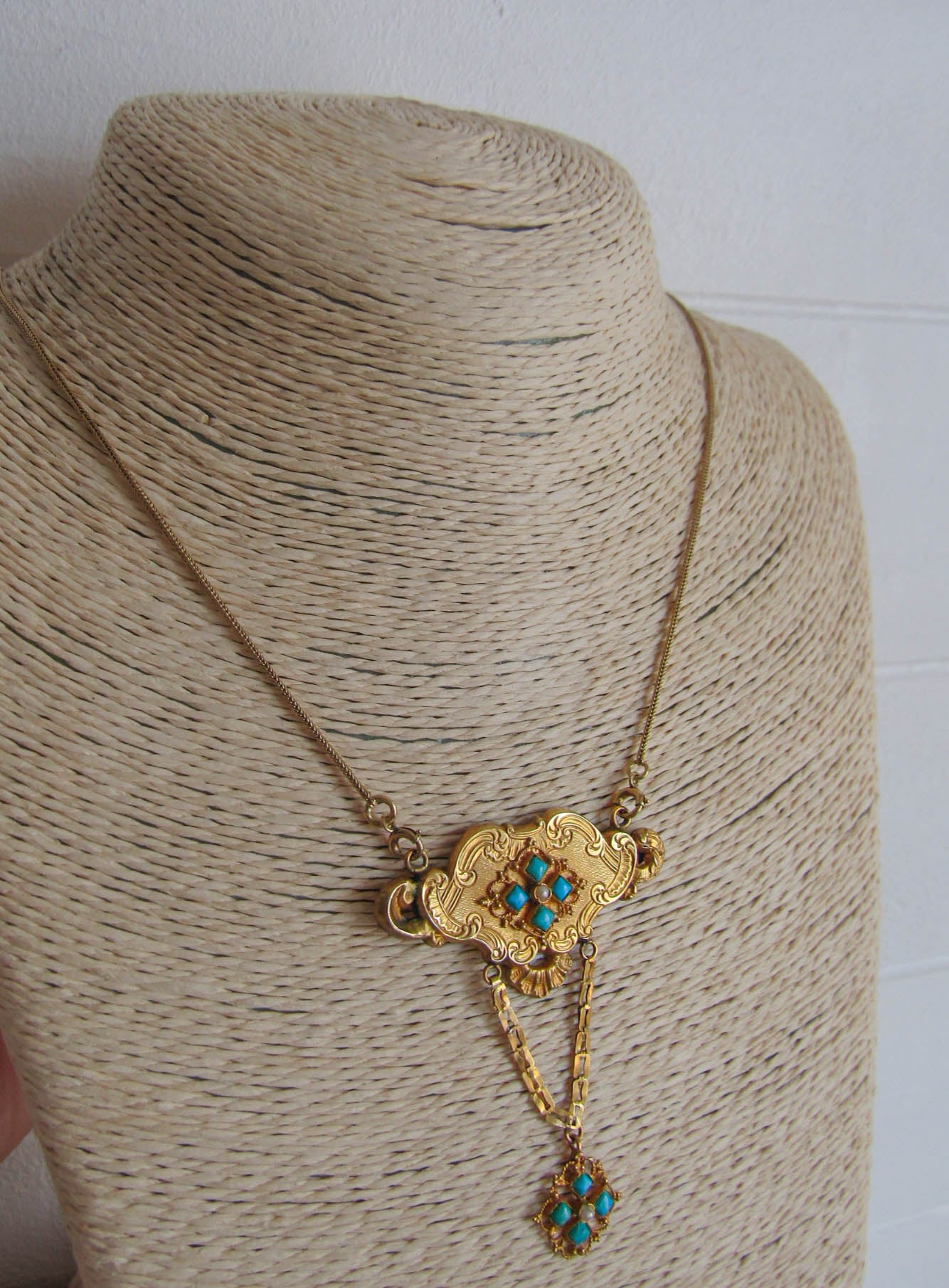Antique French Napoleon III Necklace with detachable chain