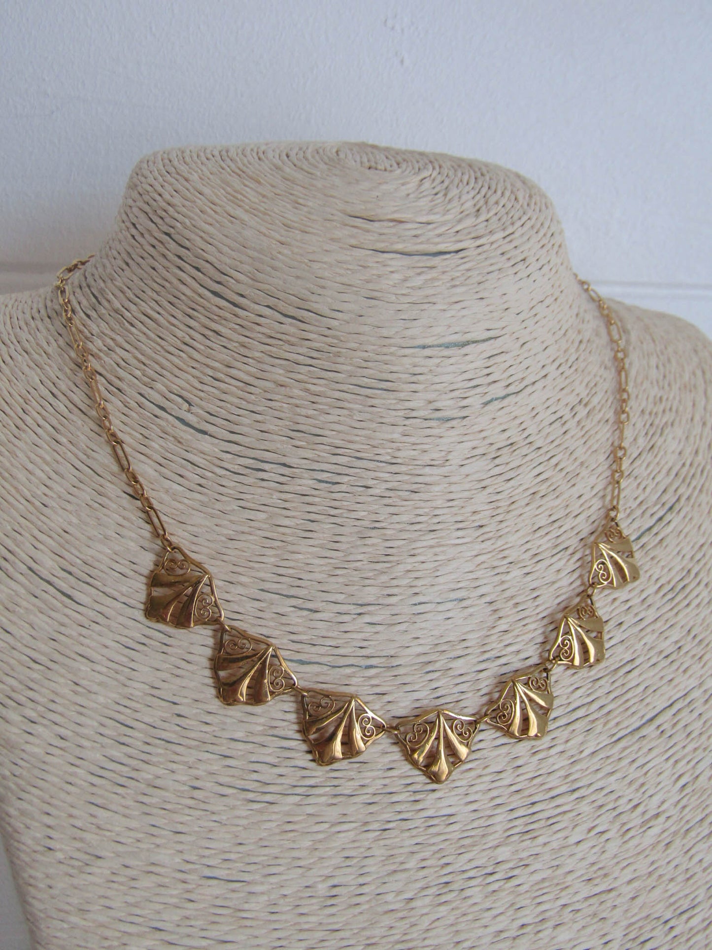 Vintage Gold Filled Drapery Necklace c. 1900