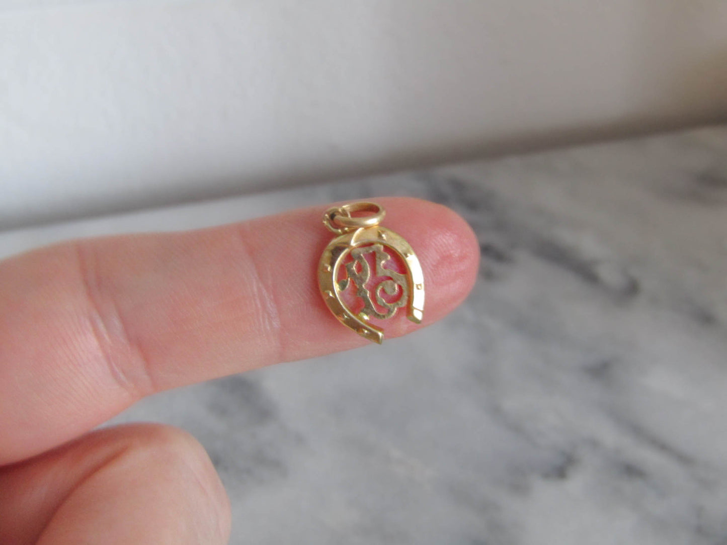 Antique Number 13 Solid 18K Gold Charm c. 1900