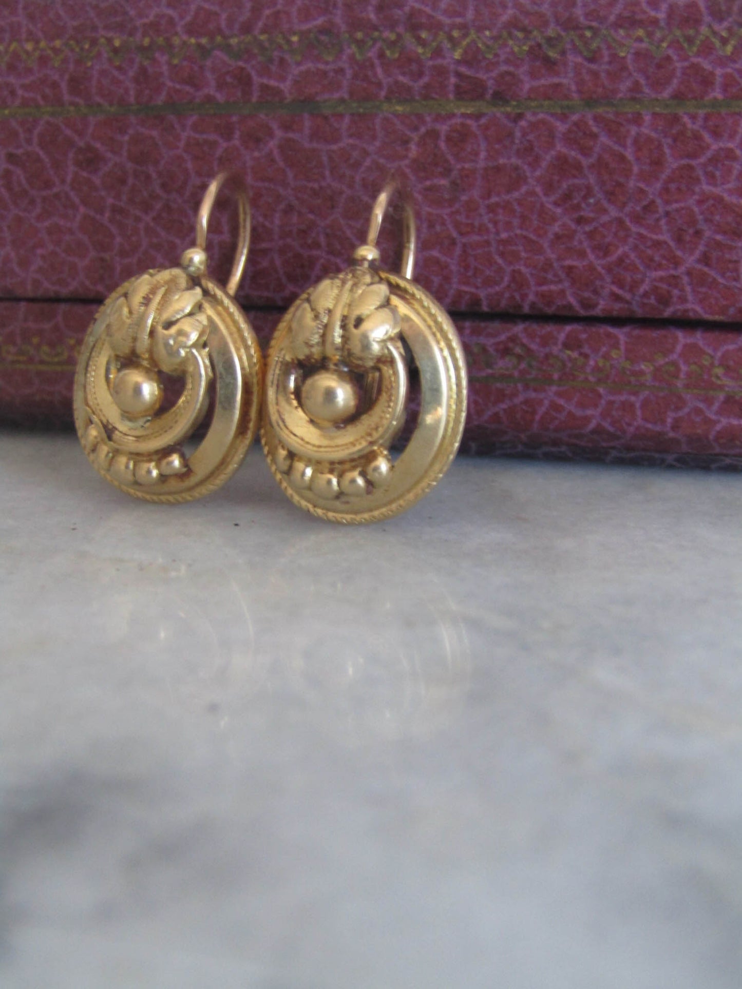 Antique Napoleon III 18K Gold Drop Earrings