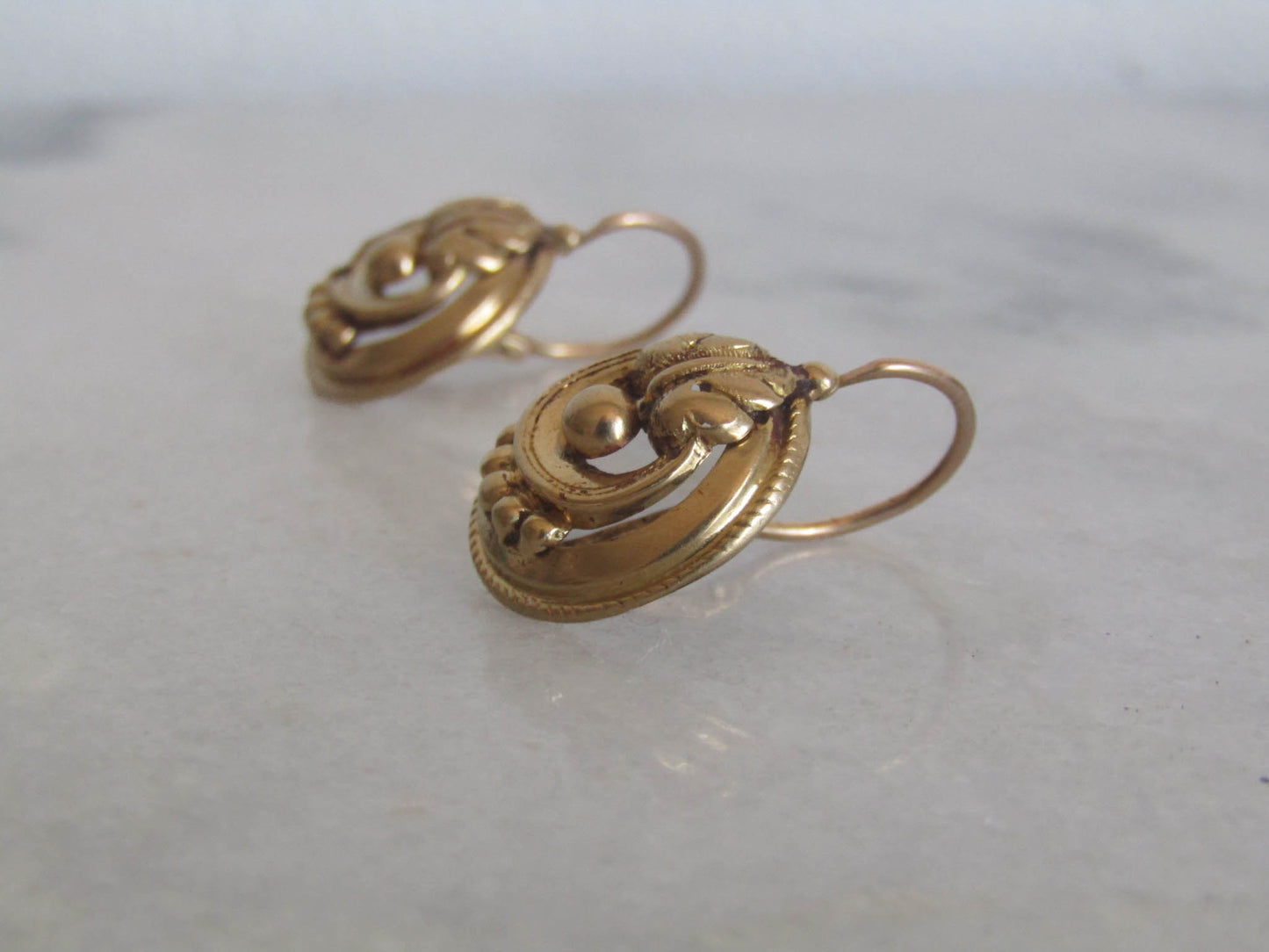 Antique Napoleon III 18K Gold Drop Earrings