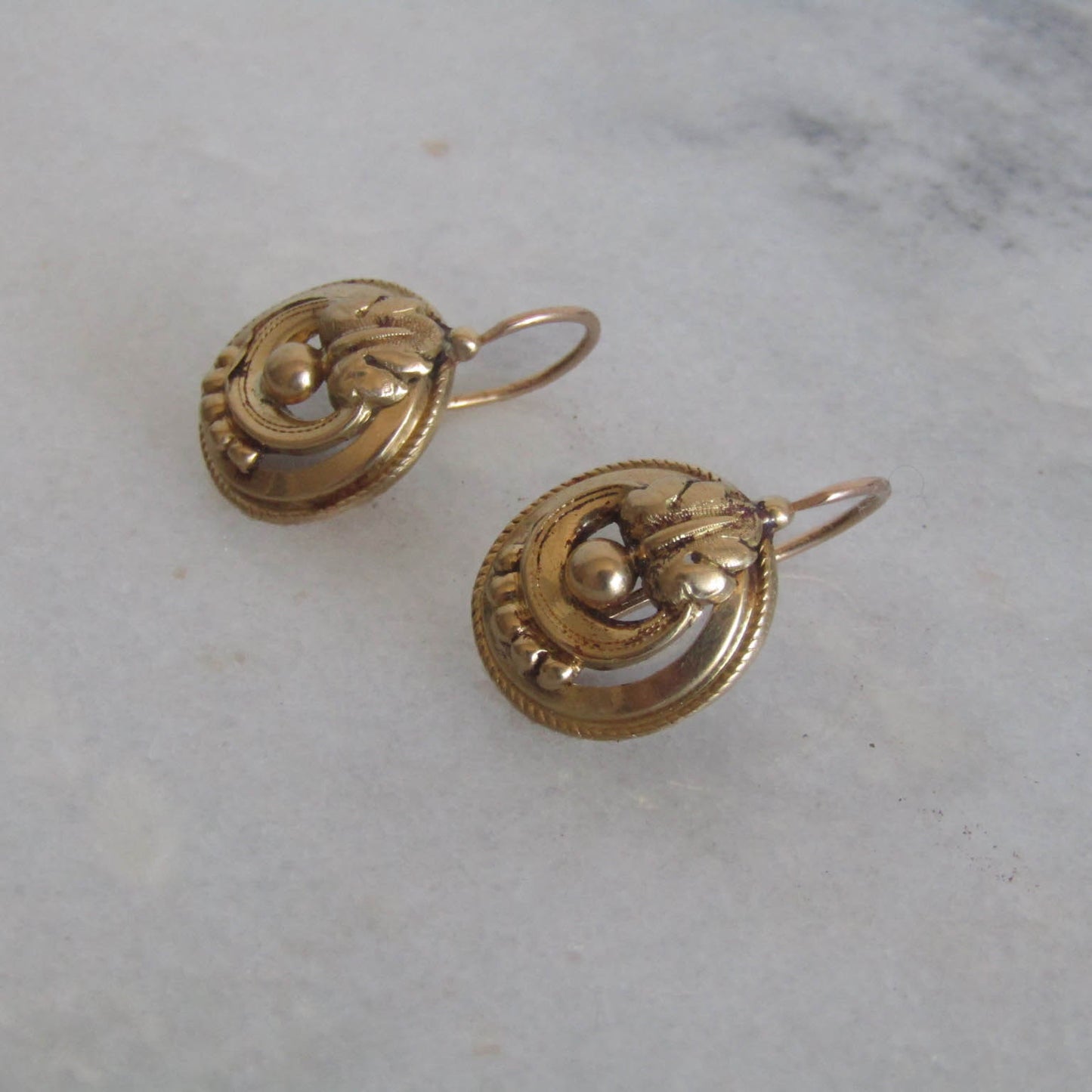 Antique Napoleon III 18K Gold Drop Earrings
