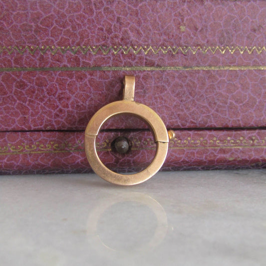 Antique Victorian 18k Rose Gold Bolt Ring, Belle Epoque Spring Ring