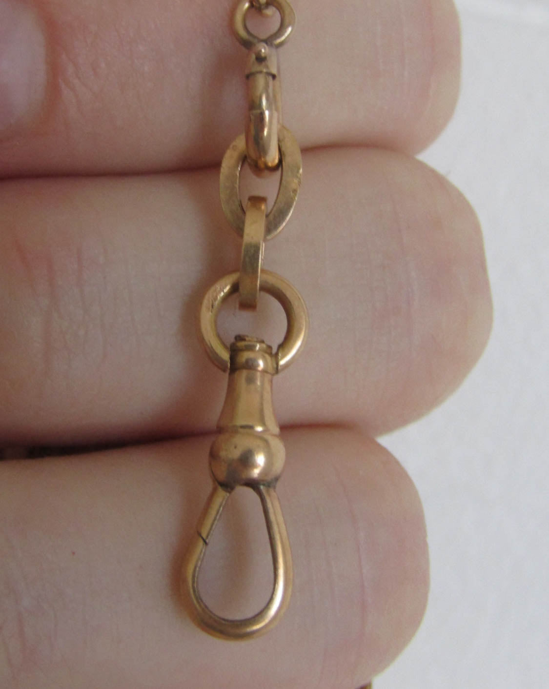 French Antique 18k Gold Solid Victorian Dog Clip Clasp Pendant Holder Connector Parts
