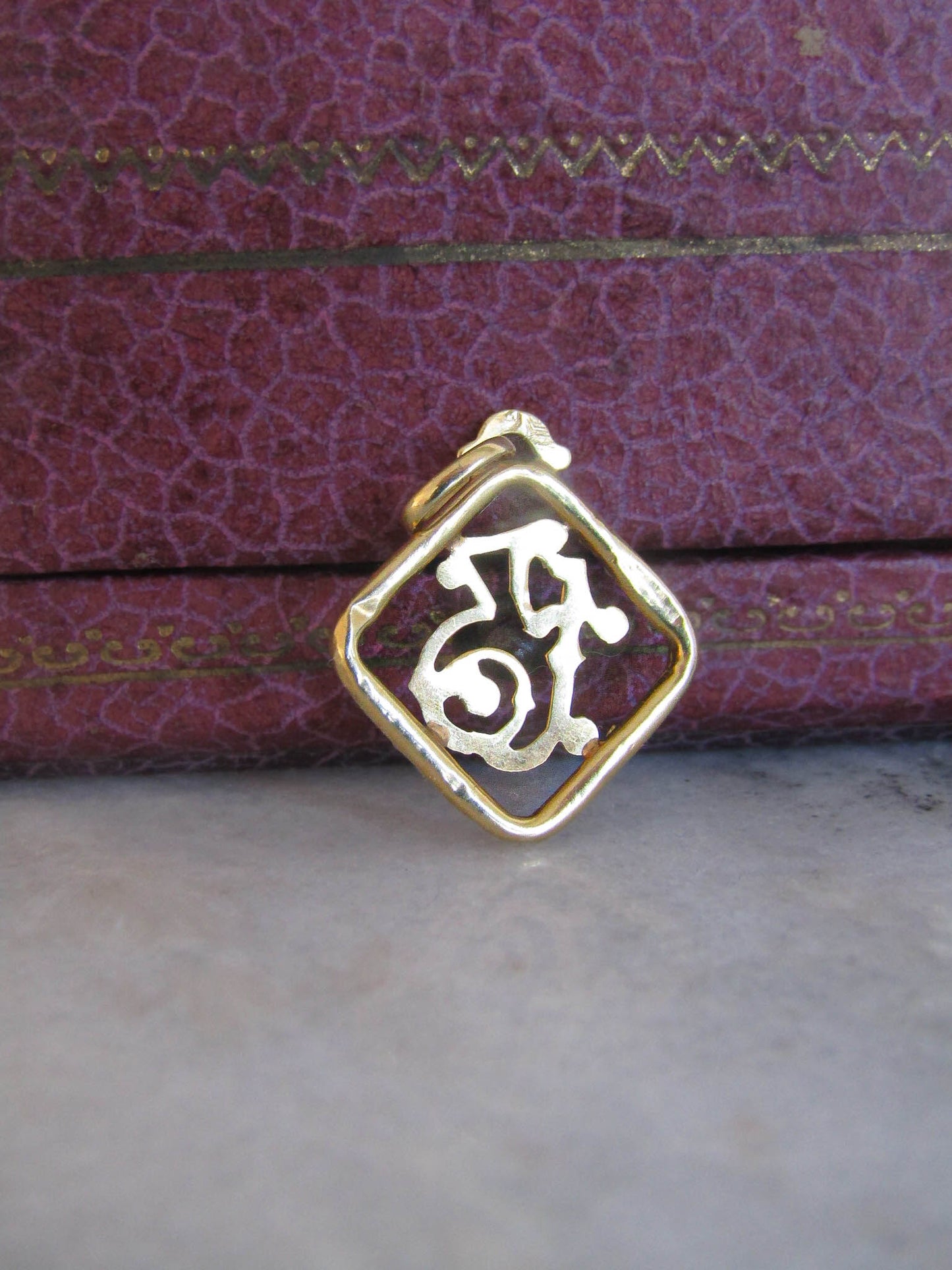 Antique French Solid 18K Gold Lucky 13 Pendant c. 1900