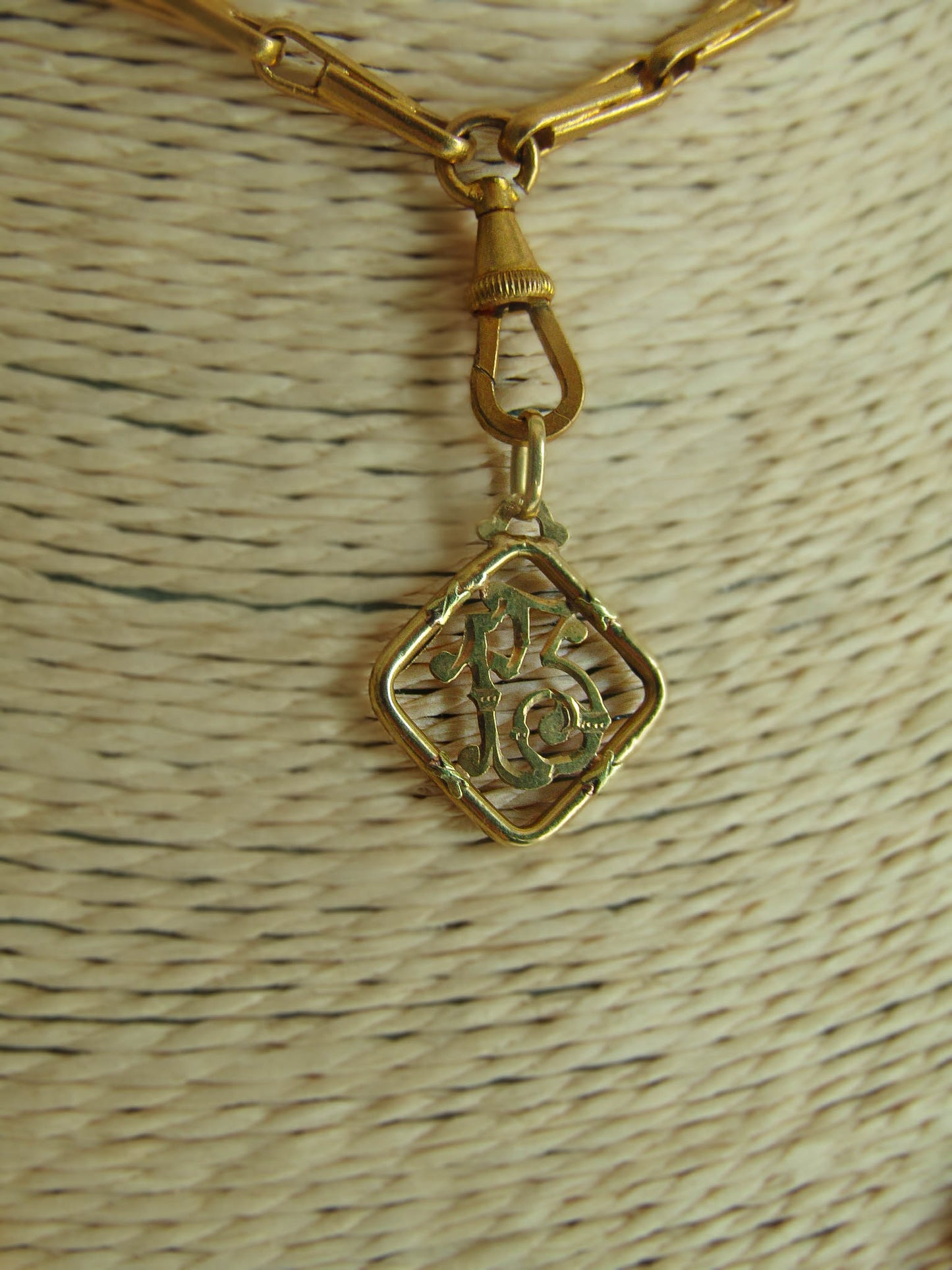 Antique French Solid 18K Gold Lucky 13 Pendant c. 1900