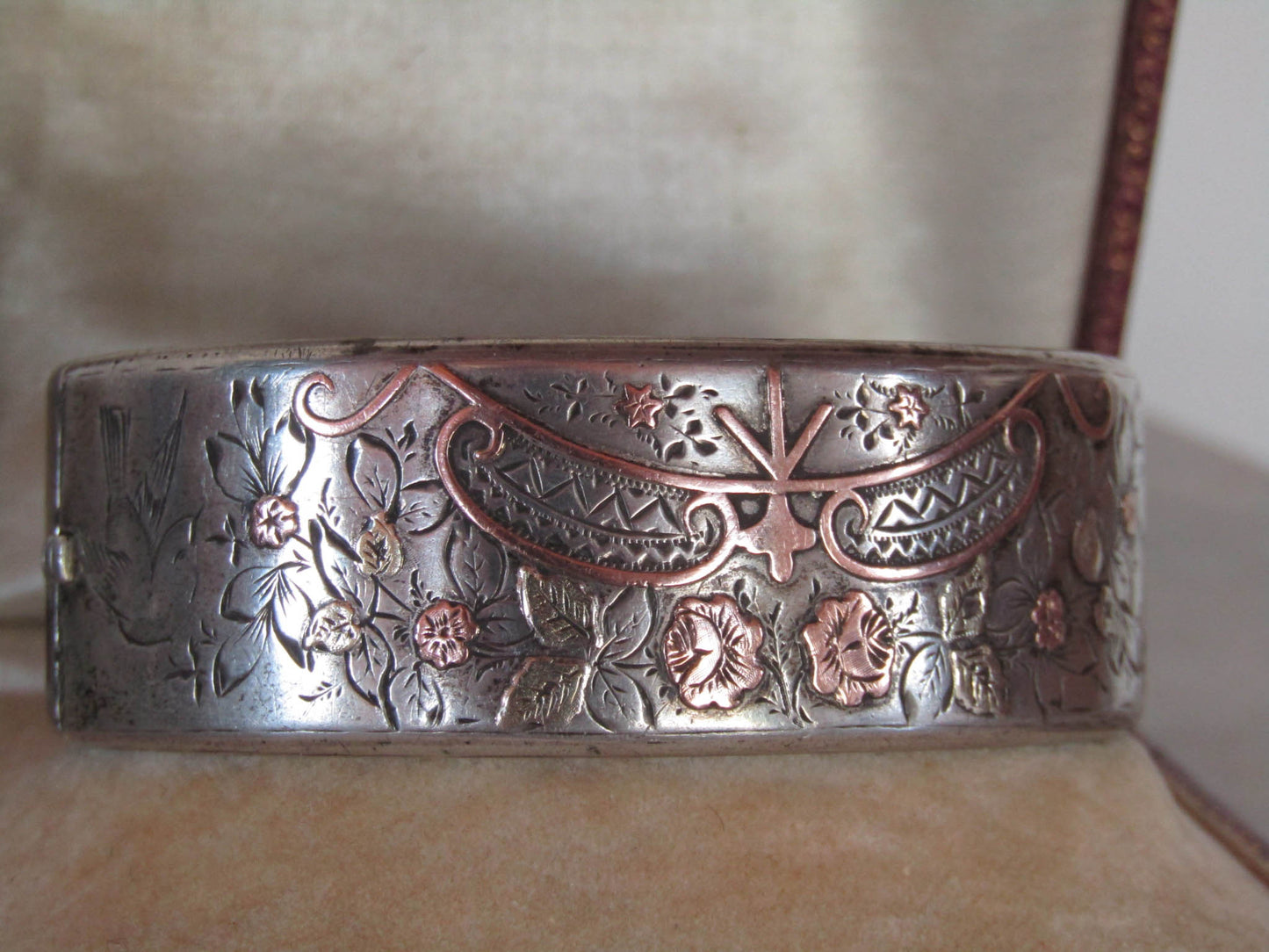Antique Silver Victorian Bangle Bracelet