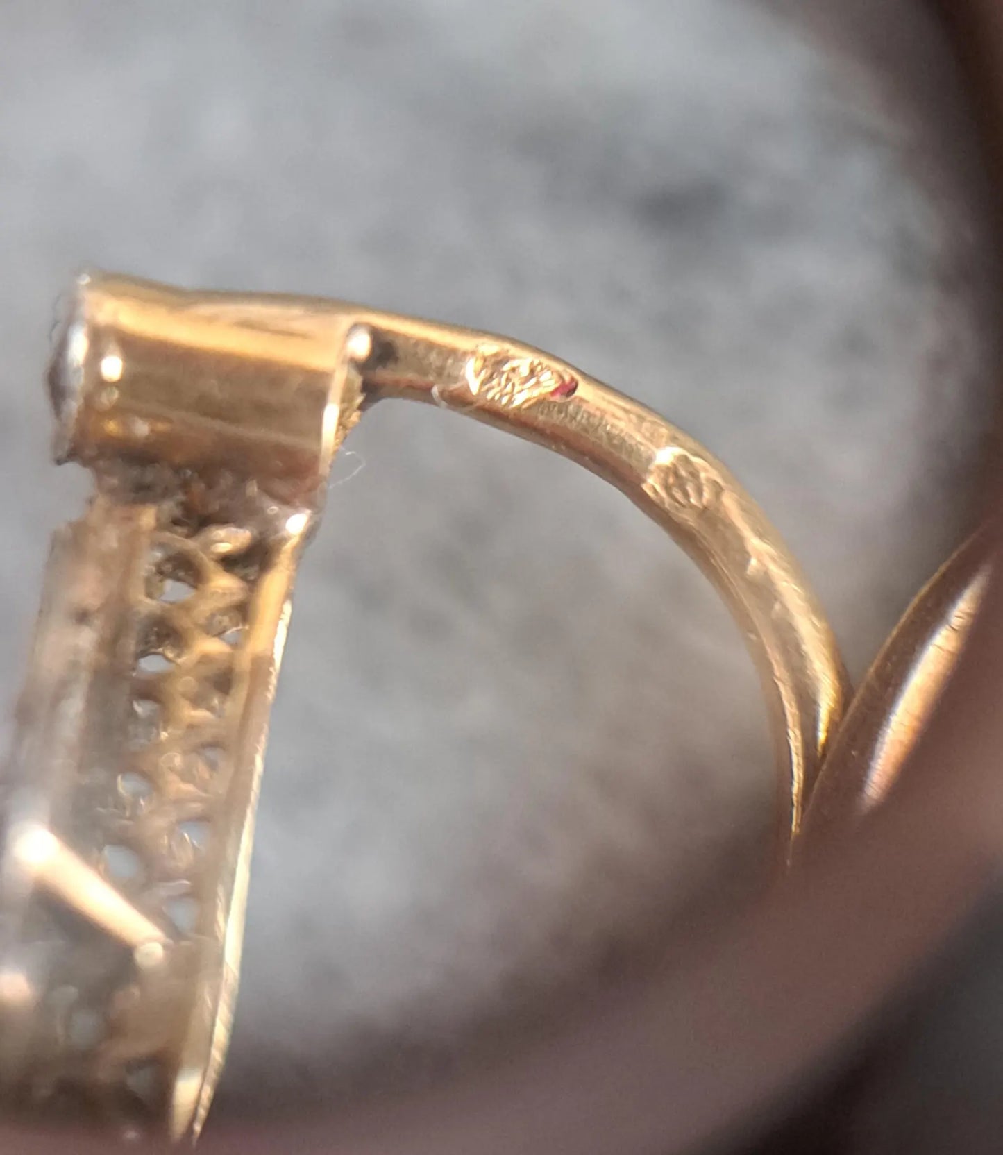Antique French 18K Gold and Art Nouveau Edwardian Drop Dangle Earrings c. 1900