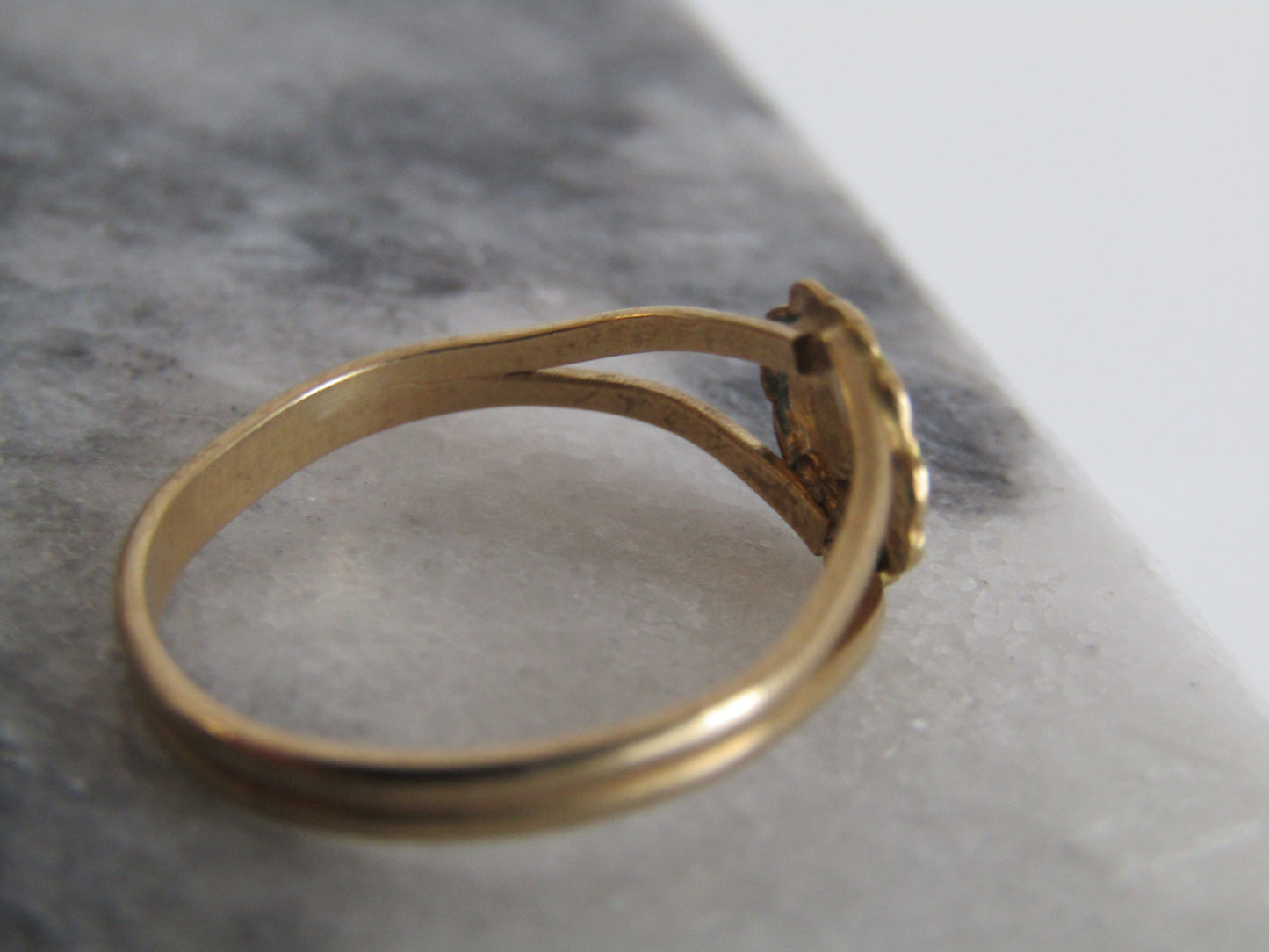 Unique Art Nouveau Virgin Mary Ring, Antique French Religious Ring c. 1900