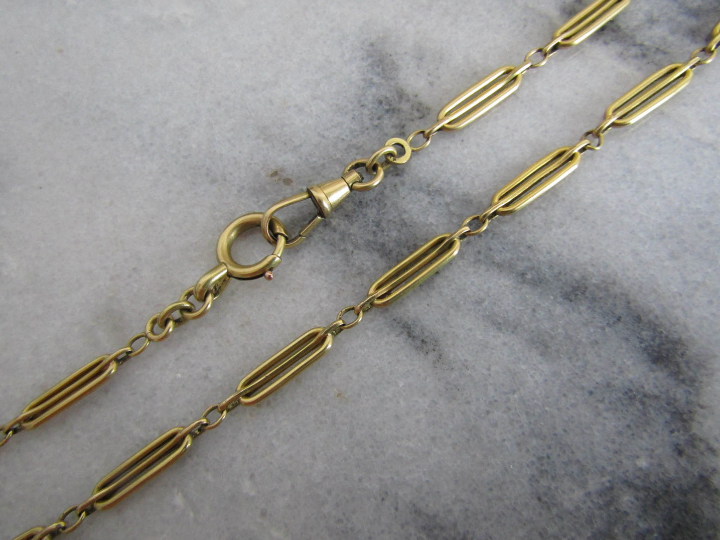 Gold Filled French Watch Chain for Bracelet or Choker Necklace, Antique French Gold Filled Chain