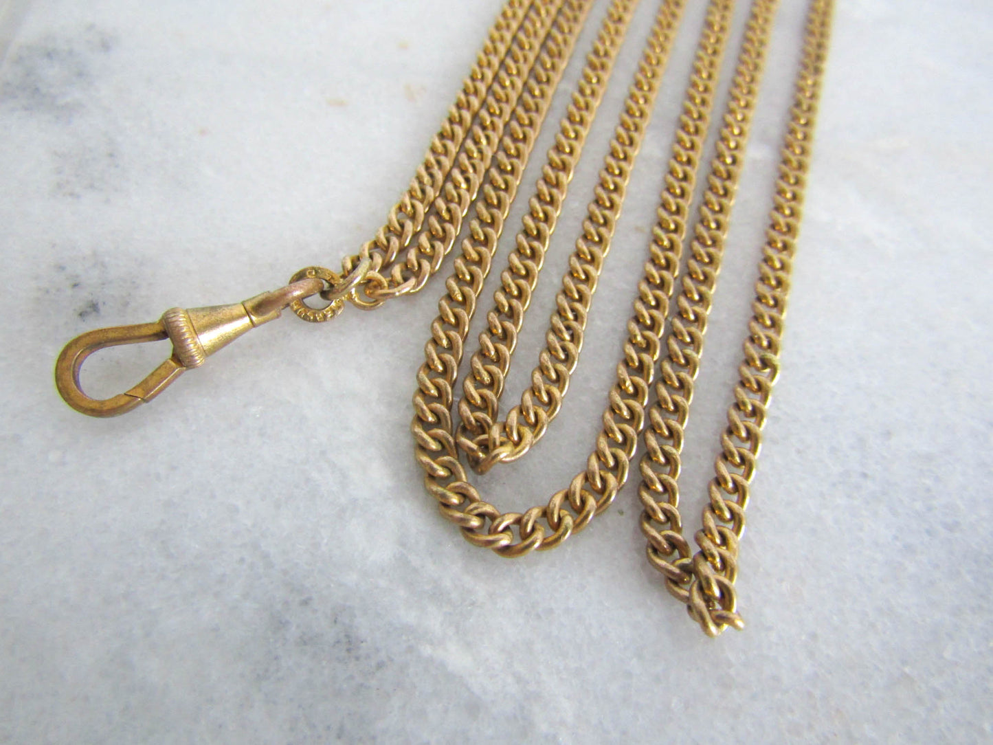 56" Gold Filled Curb Chain with Swivel Clasp