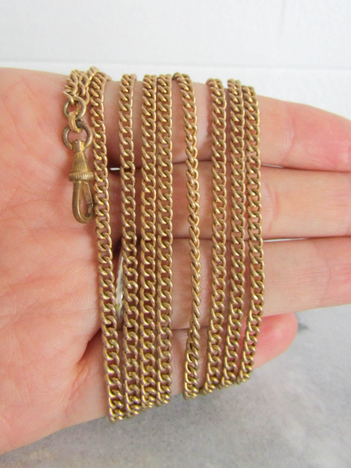 56" Gold Filled Curb Chain with Swivel Clasp