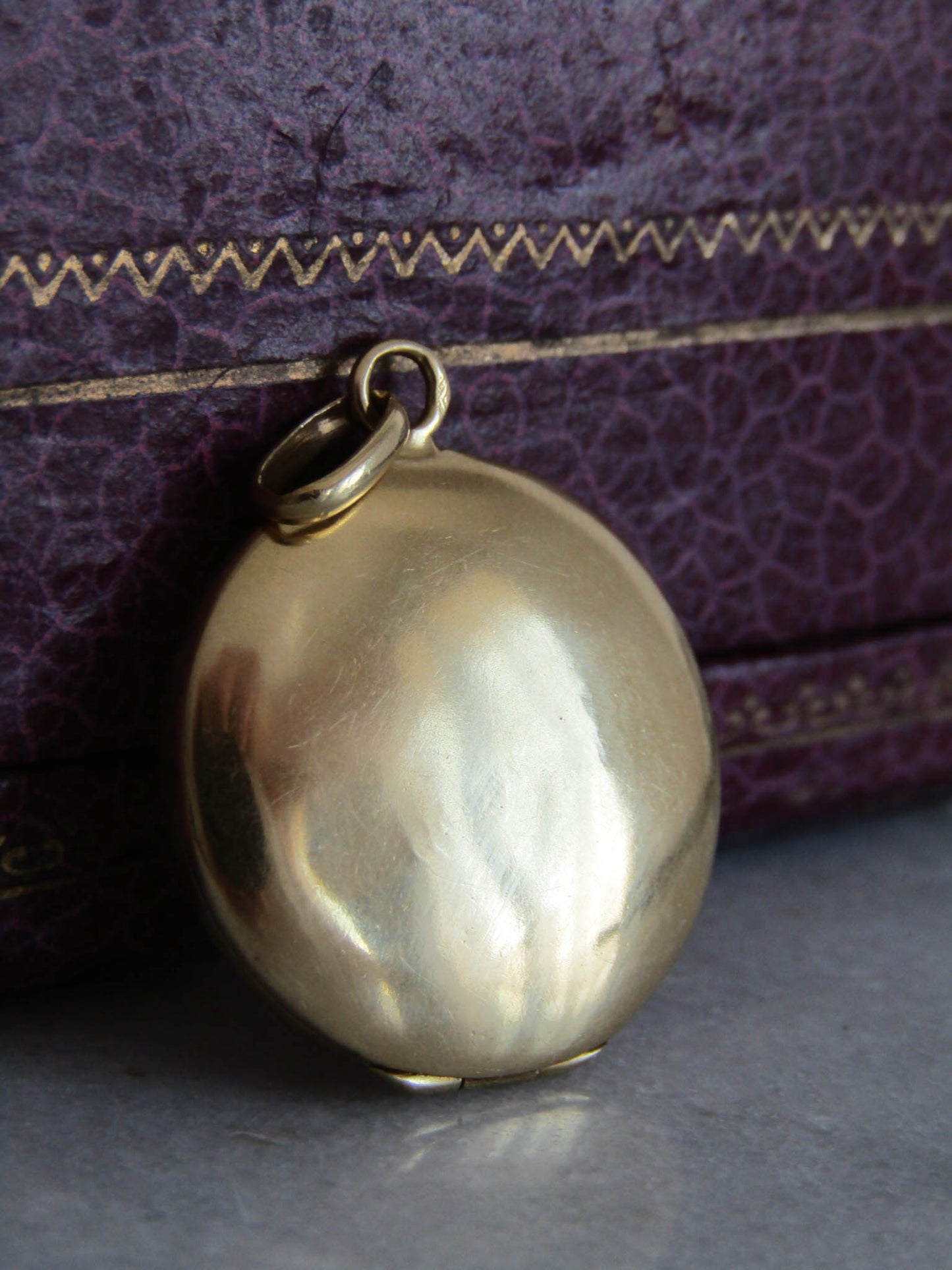 Art Nouveau DIAMOND and 18k solid gold locket, Antique French Belle Epoque Pendant c. 1900