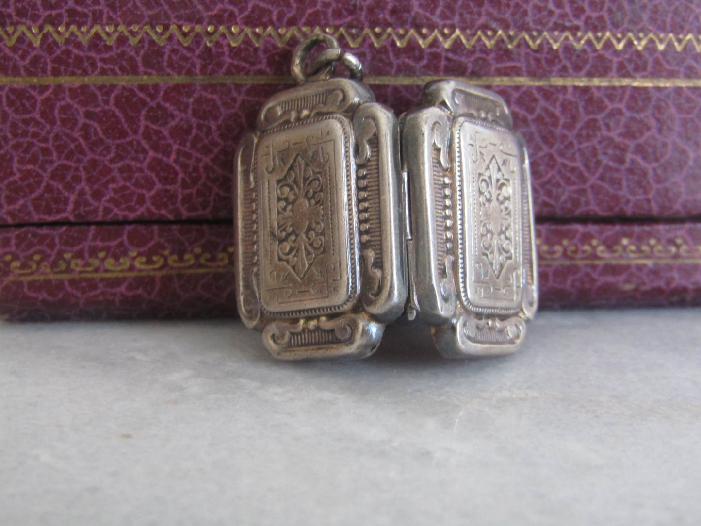 Antique Silver Photo Locket, Victorian Sentimental Locket, XIX century locket