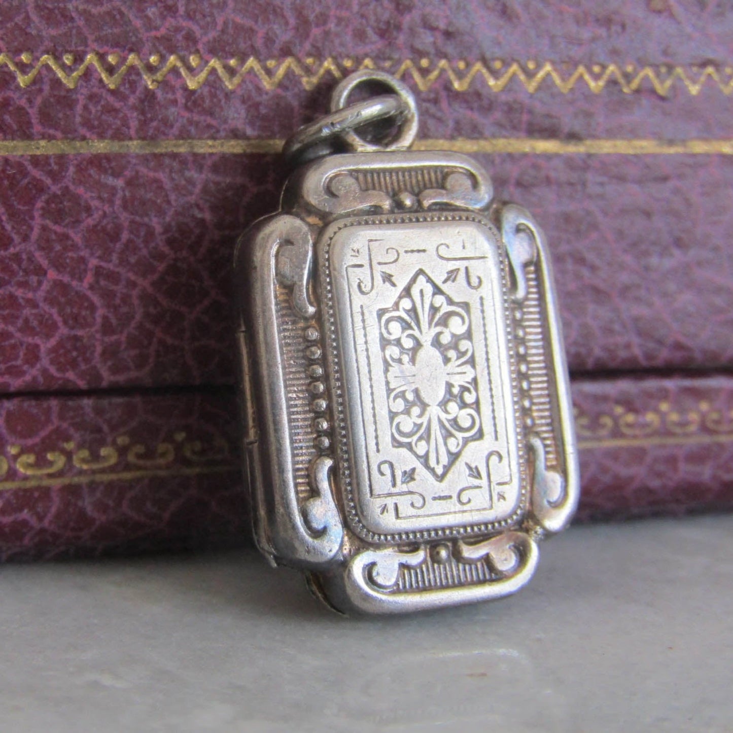 Antique Silver Photo Locket, Victorian Sentimental Locket, XIX century locket