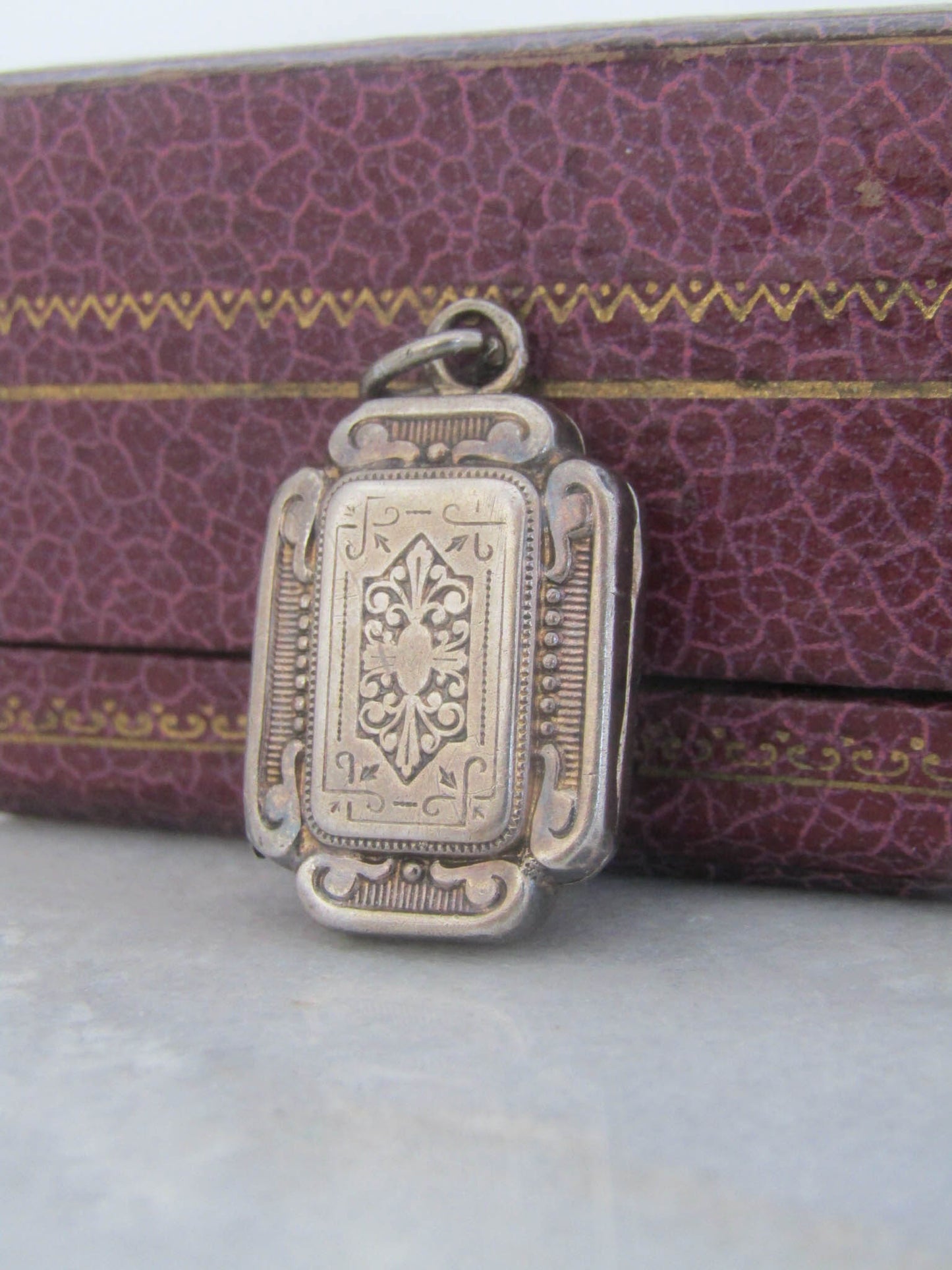 Antique Silver Photo Locket, Victorian Sentimental Locket, XIX century locket