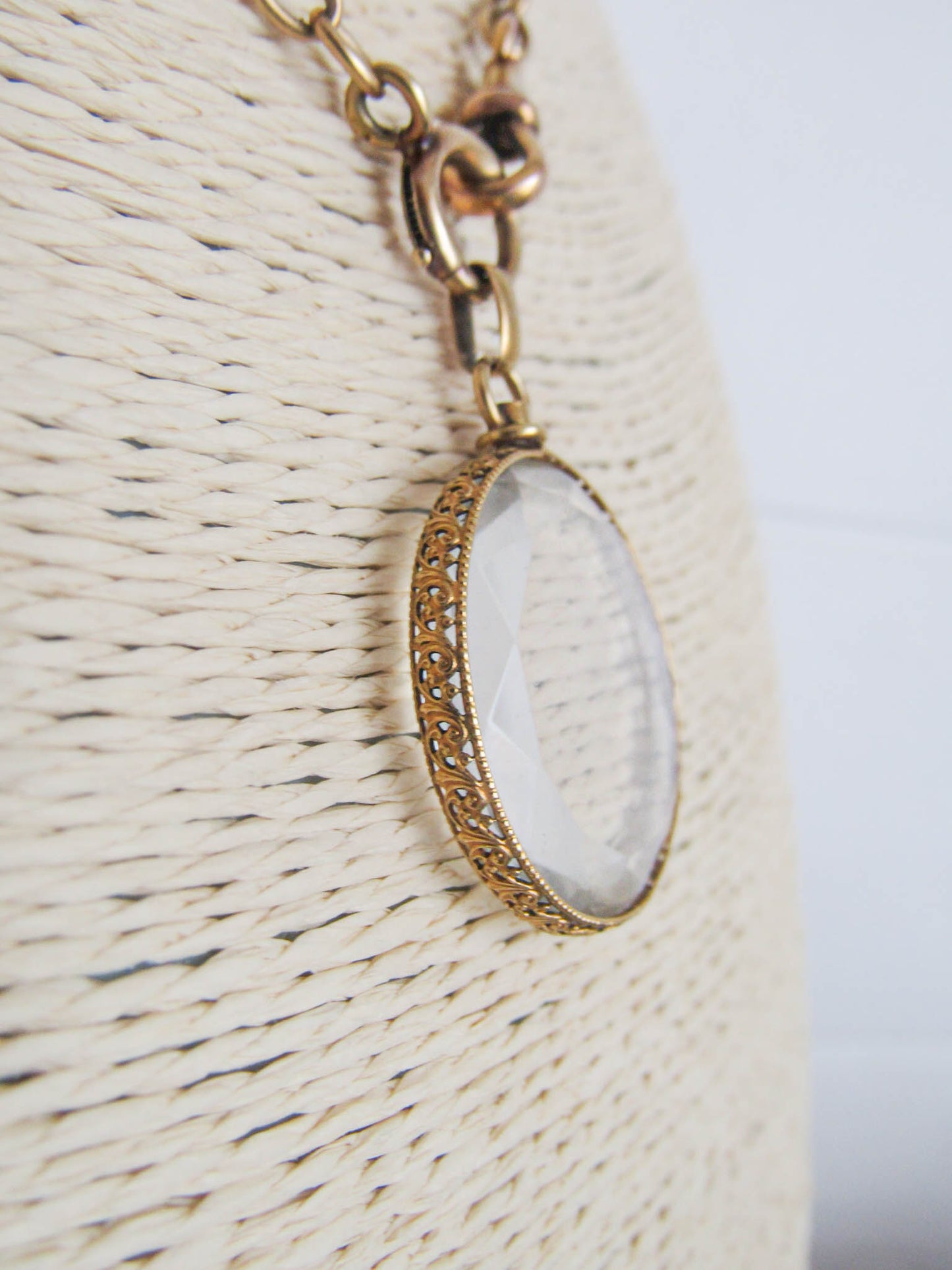 Antique 18k Beveled Glass Victorian Round Locket with Elegant Frame c. 1890