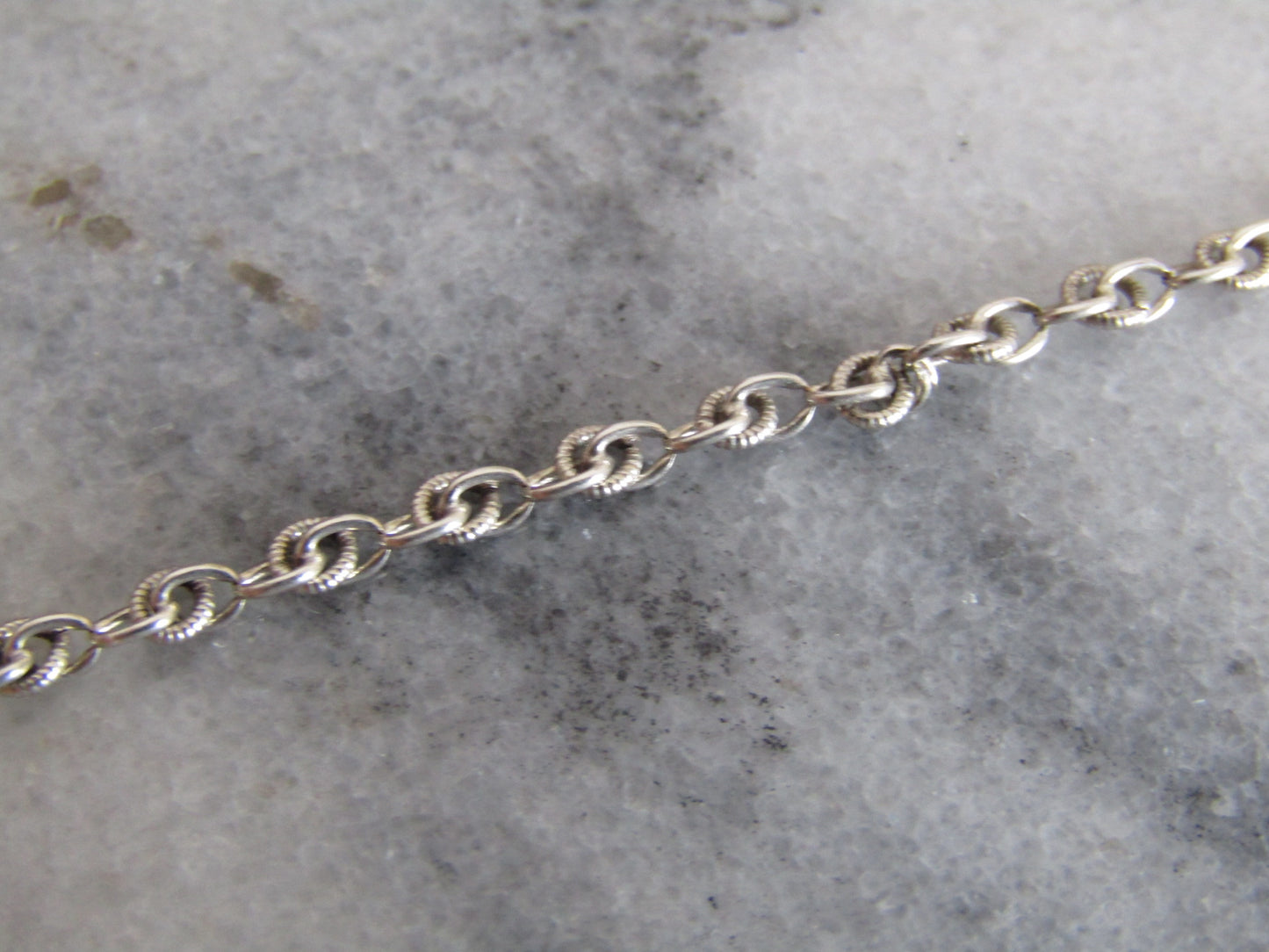 Antique Vintage French Silver Art Deco Chain Necklace