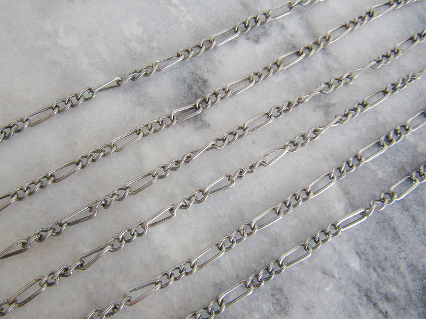 Antique Silver Victorian Long Guard Chain