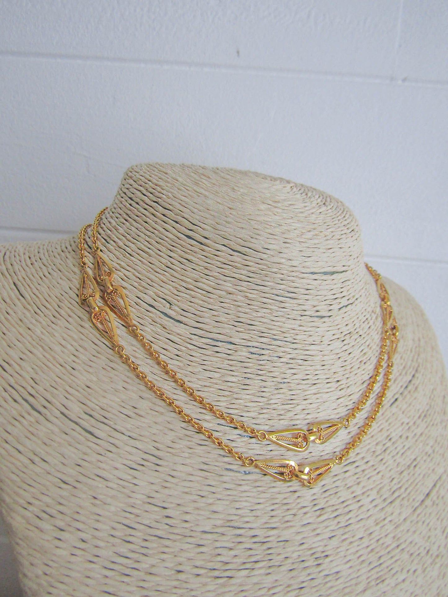 Vintage Gold Filled French Filigree Necklace