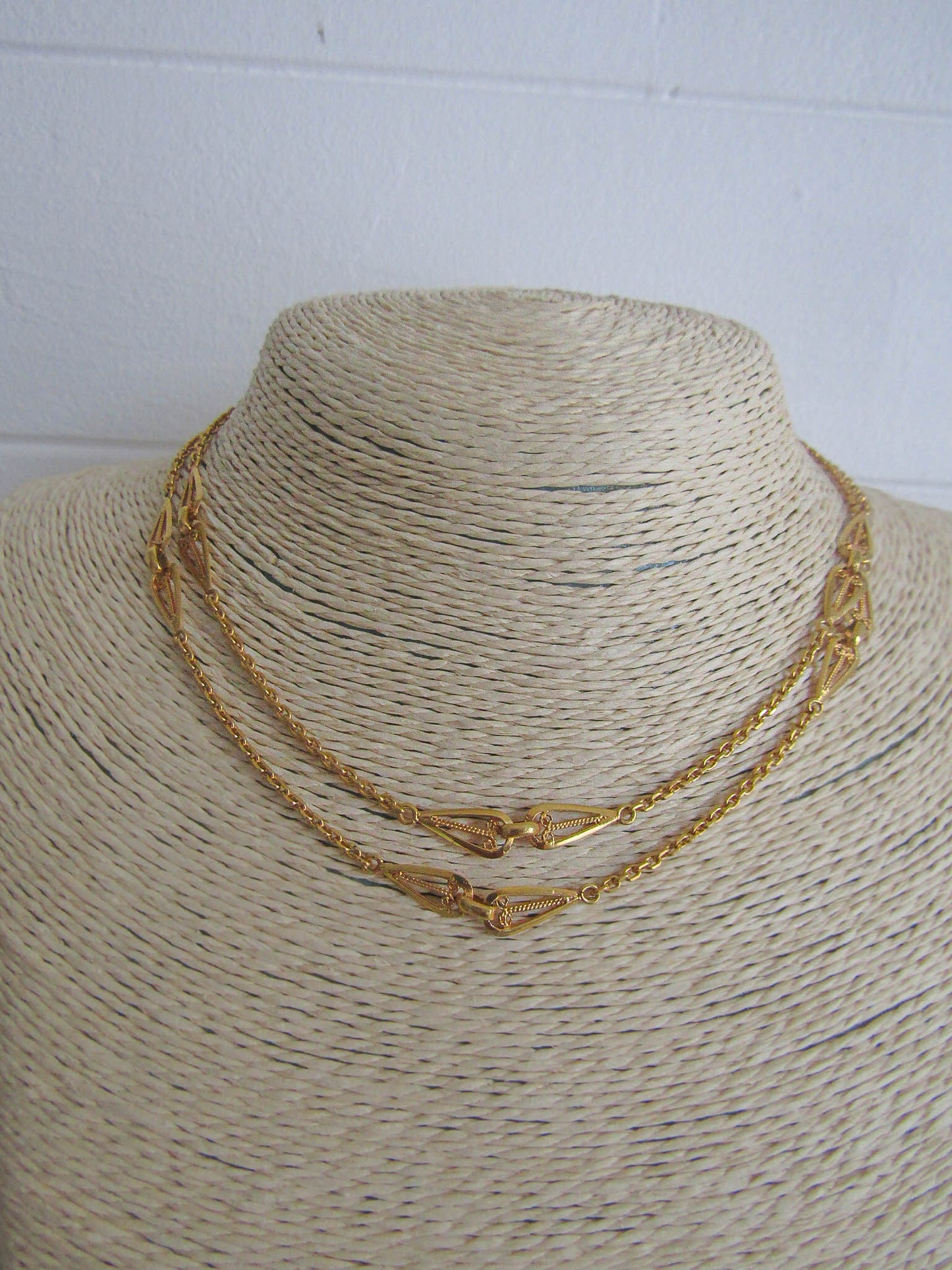 Vintage Gold Filled French Filigree Necklace