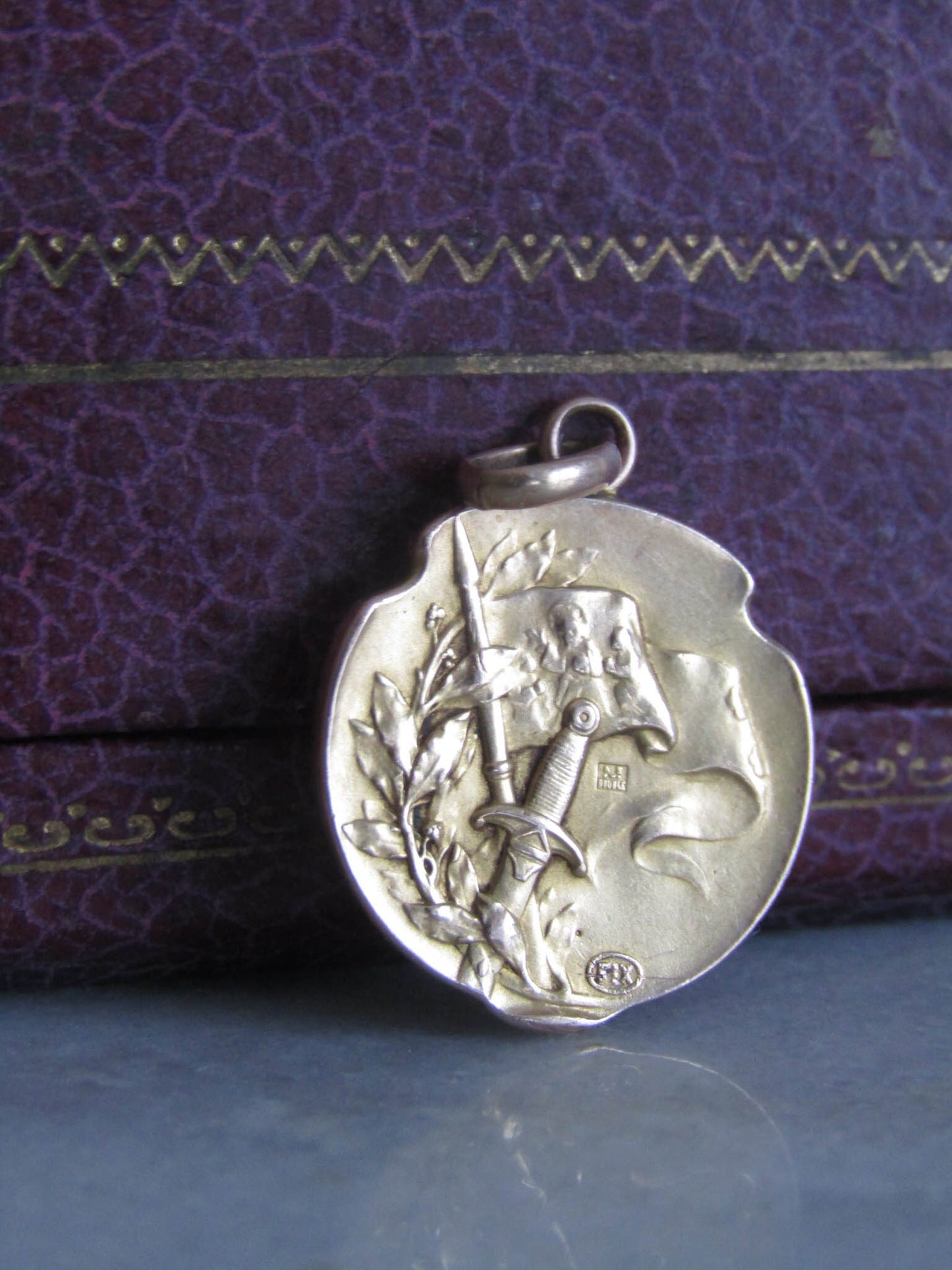 Art Nouveau Joan of Arc Gold Filled Religious Medal