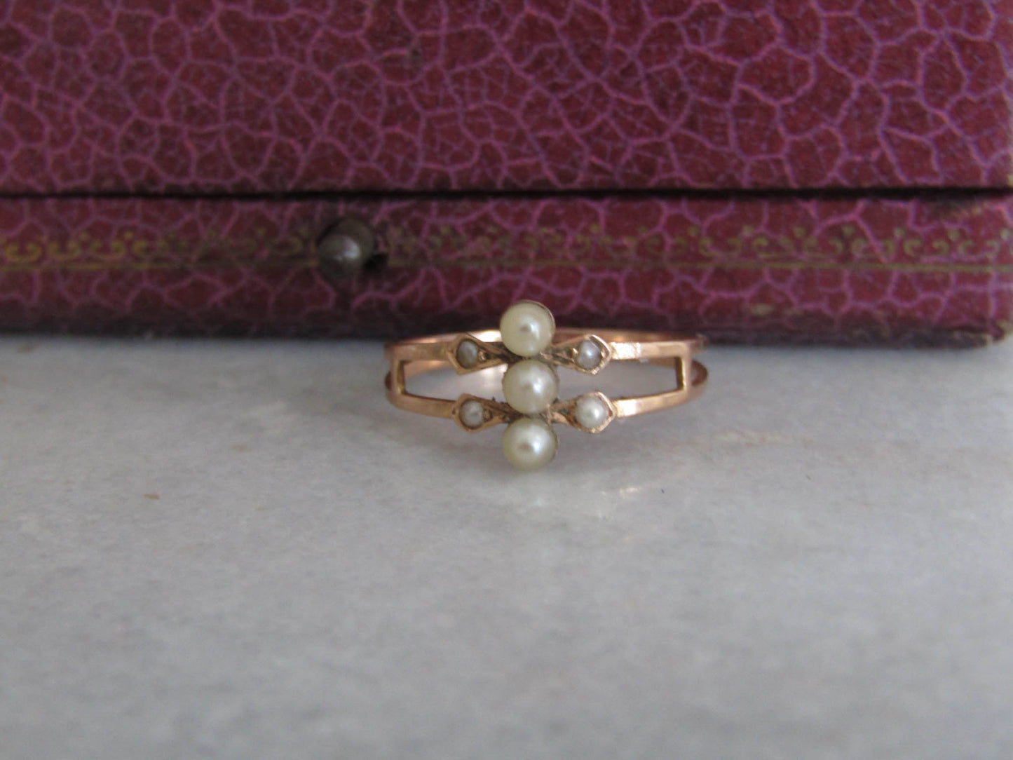 Antique French Gold Pearl Ring