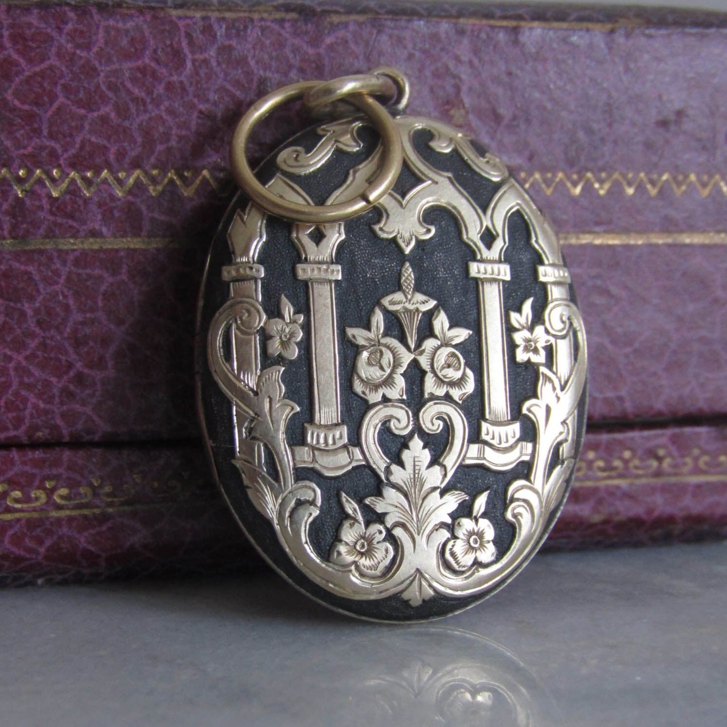 Antique Victorian Vermeil Aesthetic Locket, XIX Century French Pendant