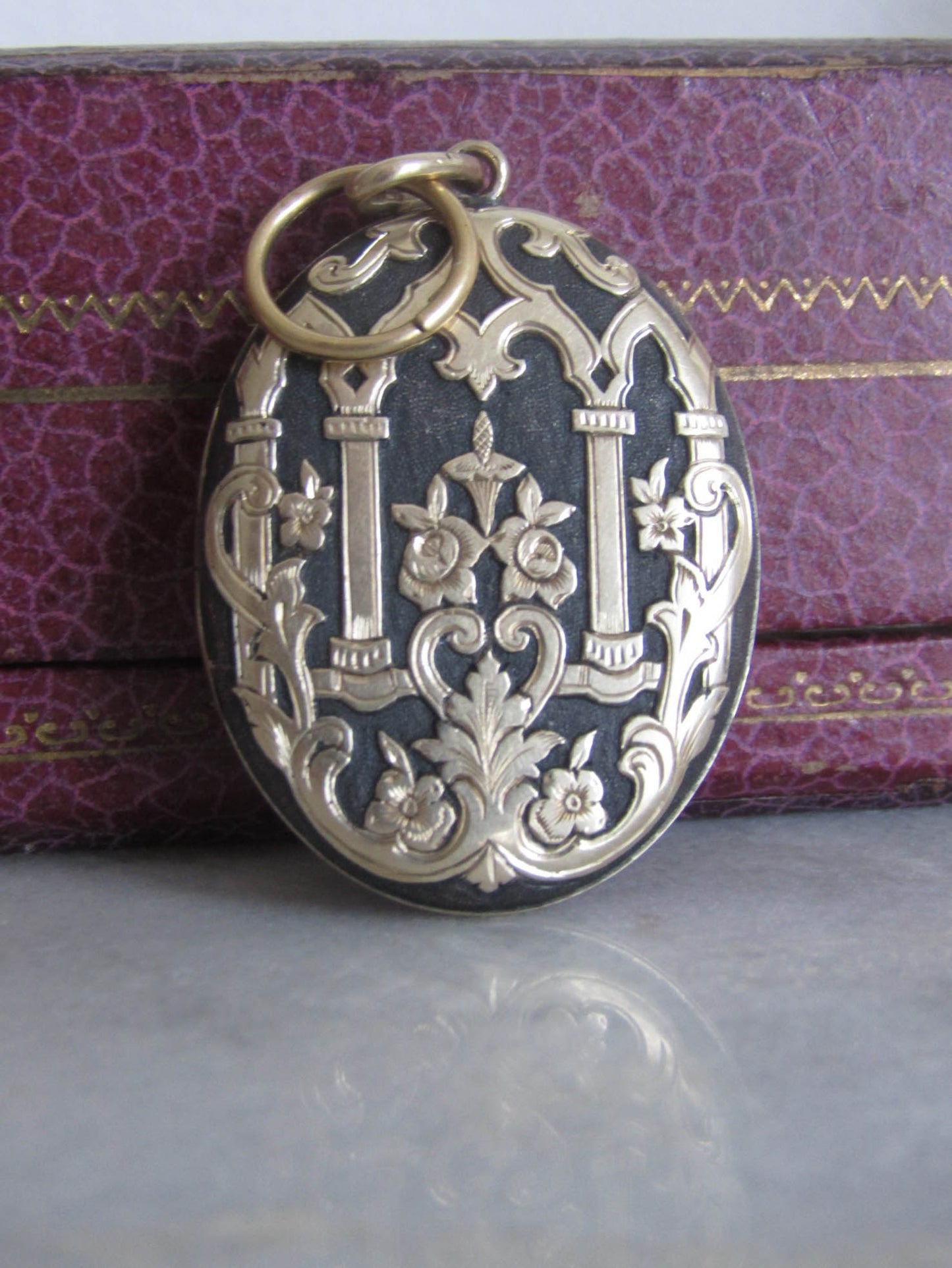 Antique Victorian Vermeil Aesthetic Locket, XIX Century French Pendant