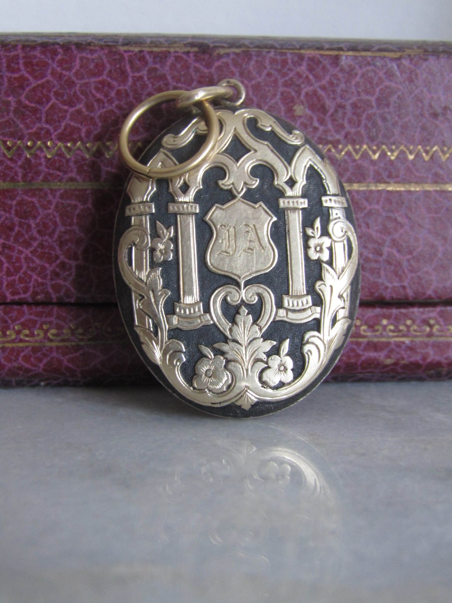 Antique Victorian Vermeil Aesthetic Locket, XIX Century French Pendant