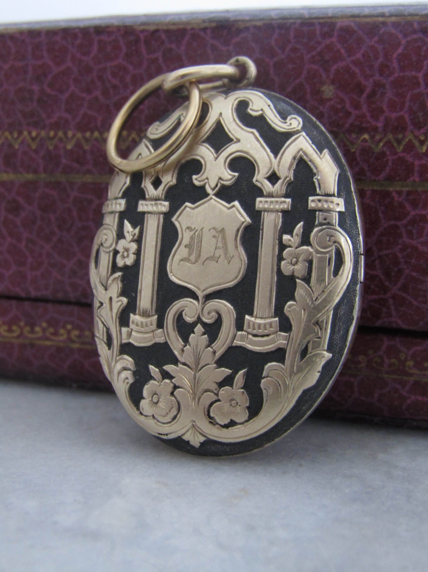 Antique Victorian Vermeil Aesthetic Locket, XIX Century French Pendant