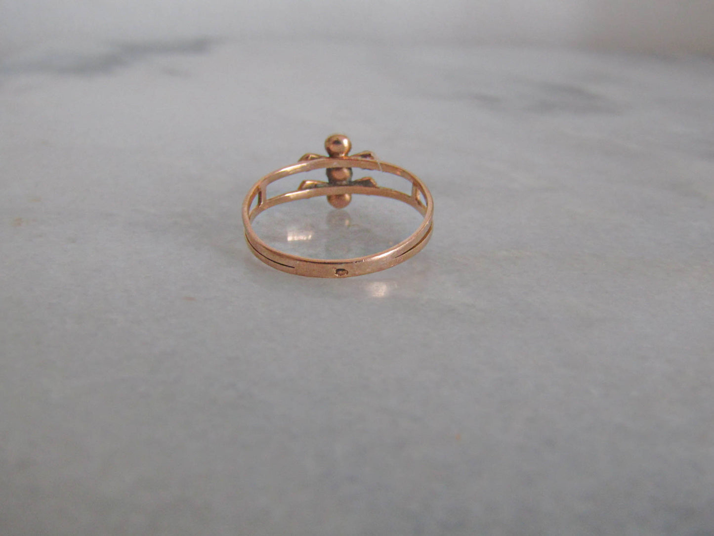 Antique French Gold Pearl Ring