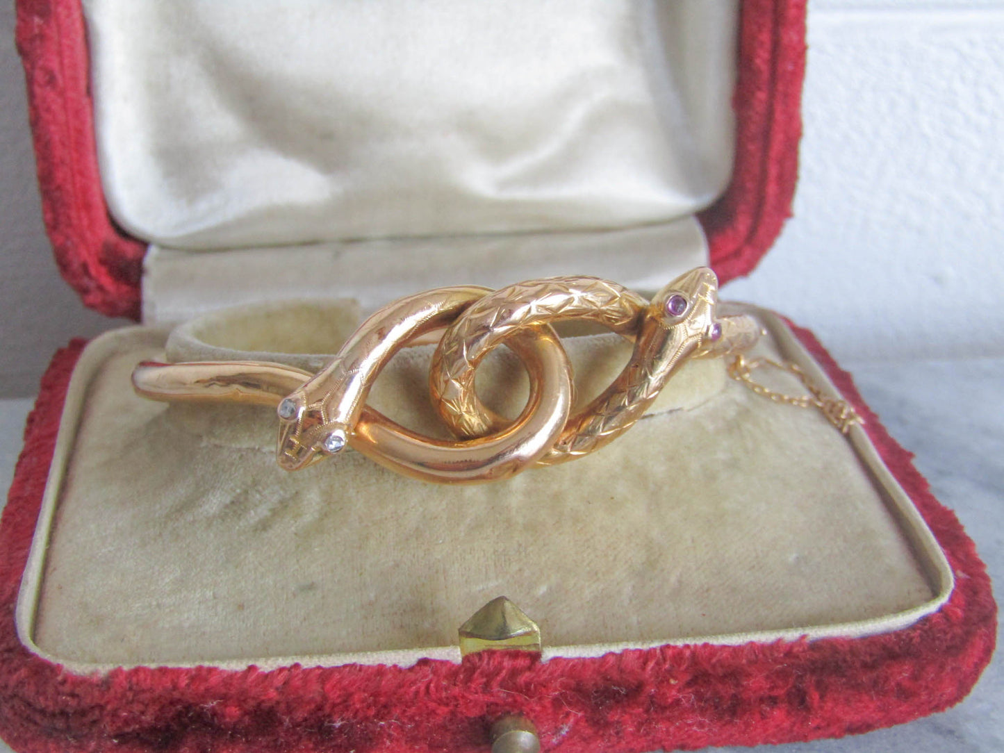 Antique 18k Double Snake Bangle c. 1880