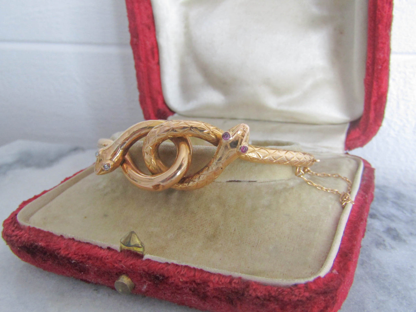 Antique 18k Double Snake Bangle c. 1880