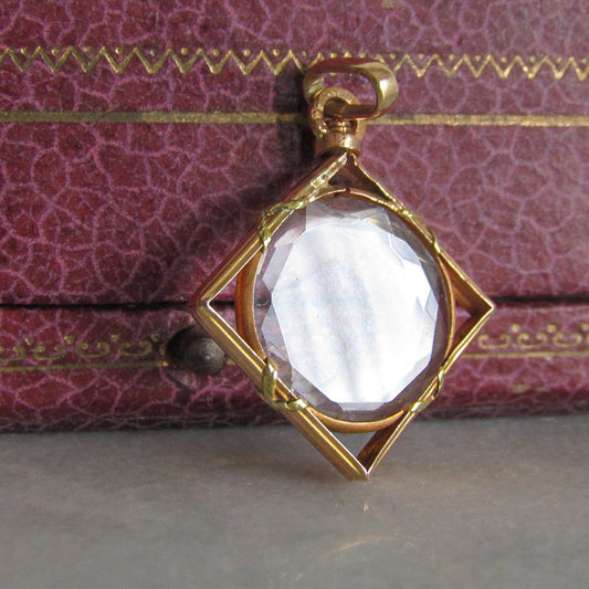 Antique Edwardian Beveled Glass Photo Locket