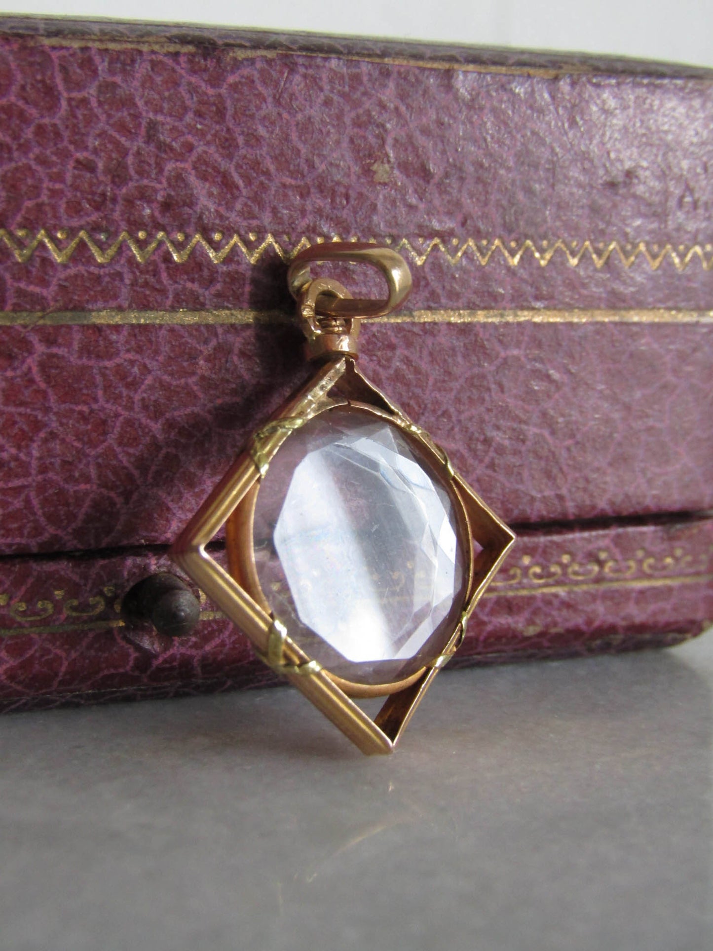 Antique Edwardian Beveled Glass Photo Locket