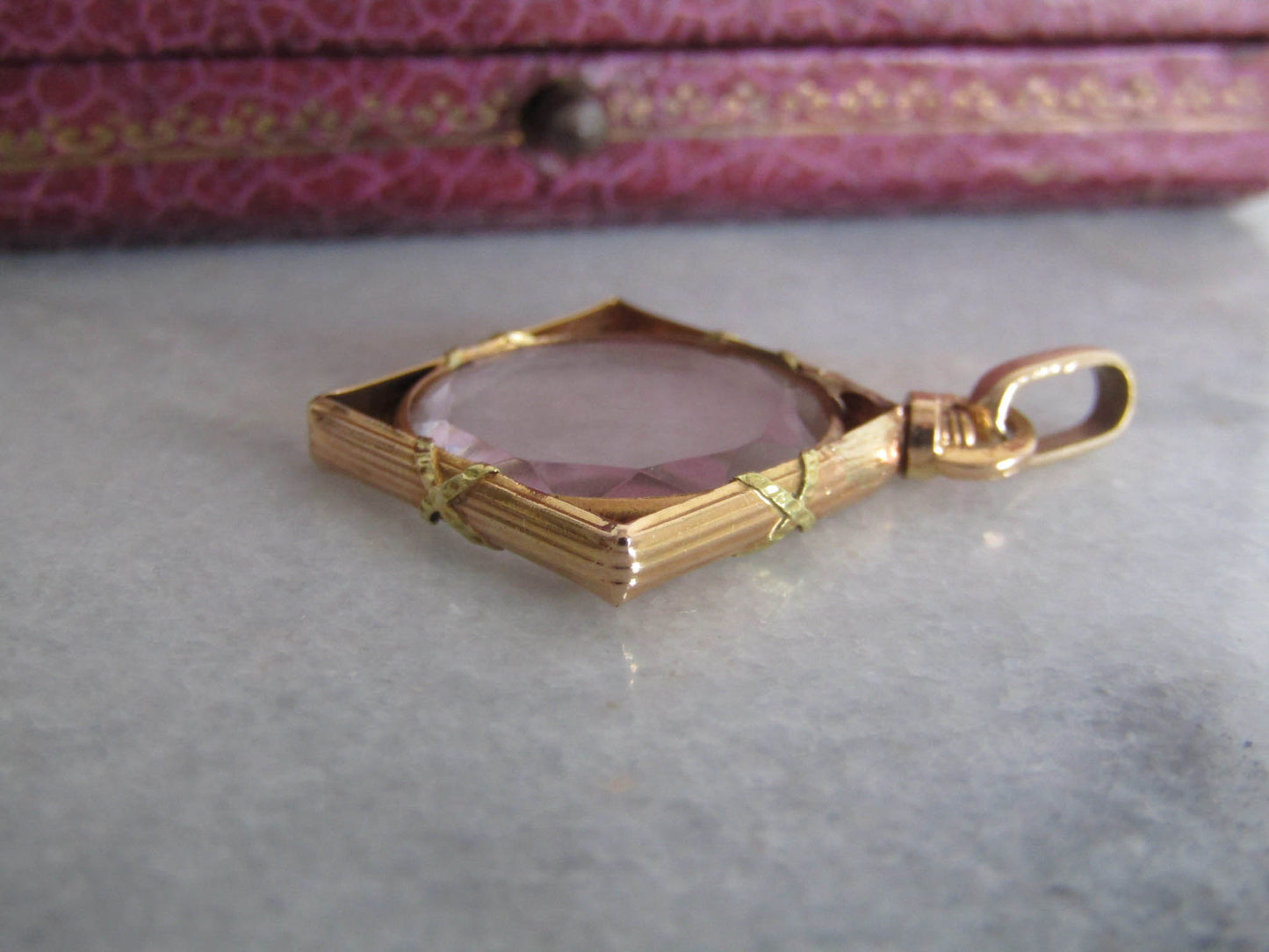 Antique Edwardian Beveled Glass Photo Locket