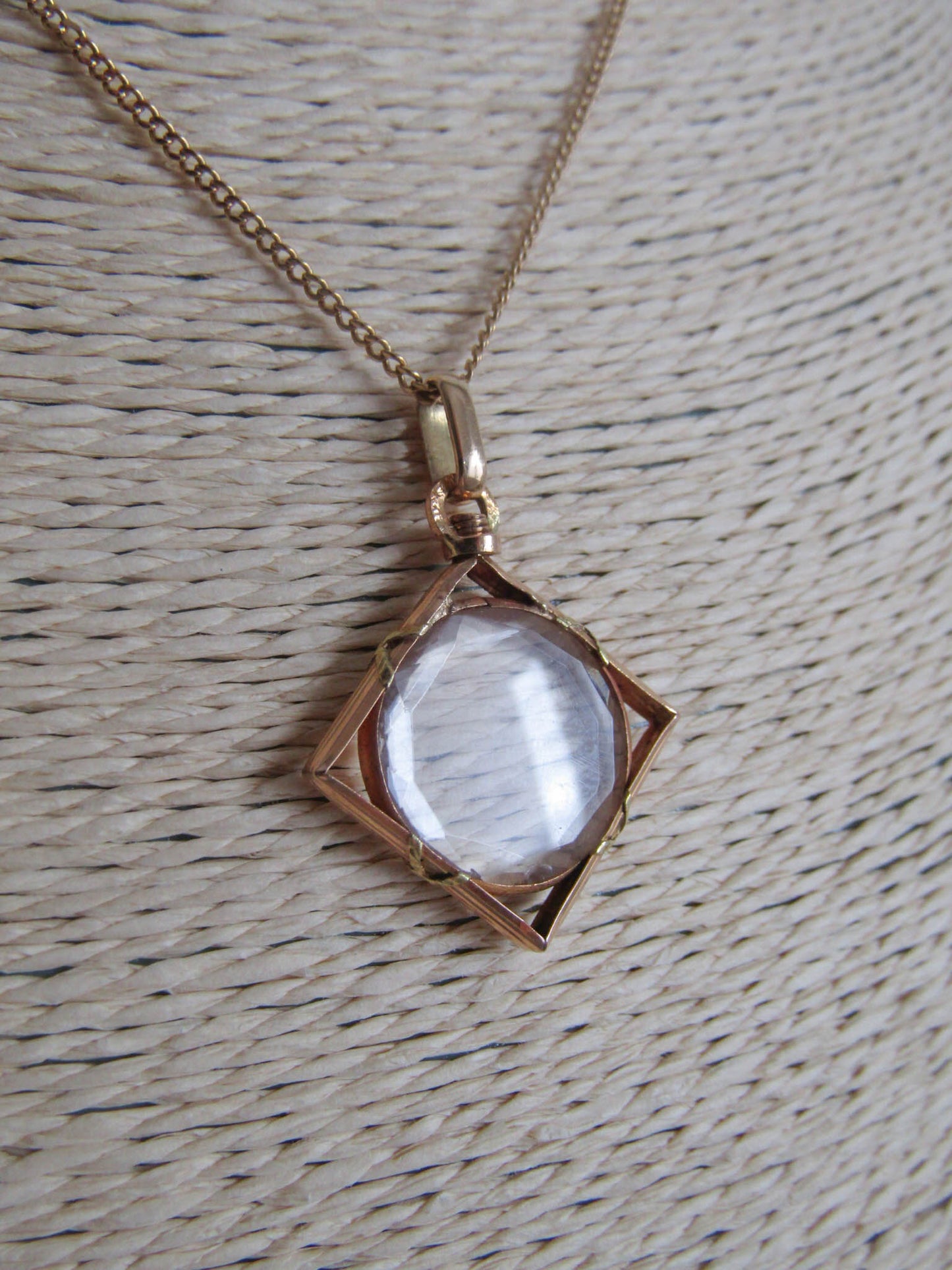 Antique Edwardian Beveled Glass Photo Locket