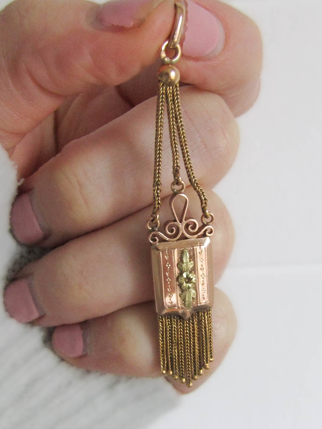 Antique 18k Gold Napoleon III Tassel Pendant