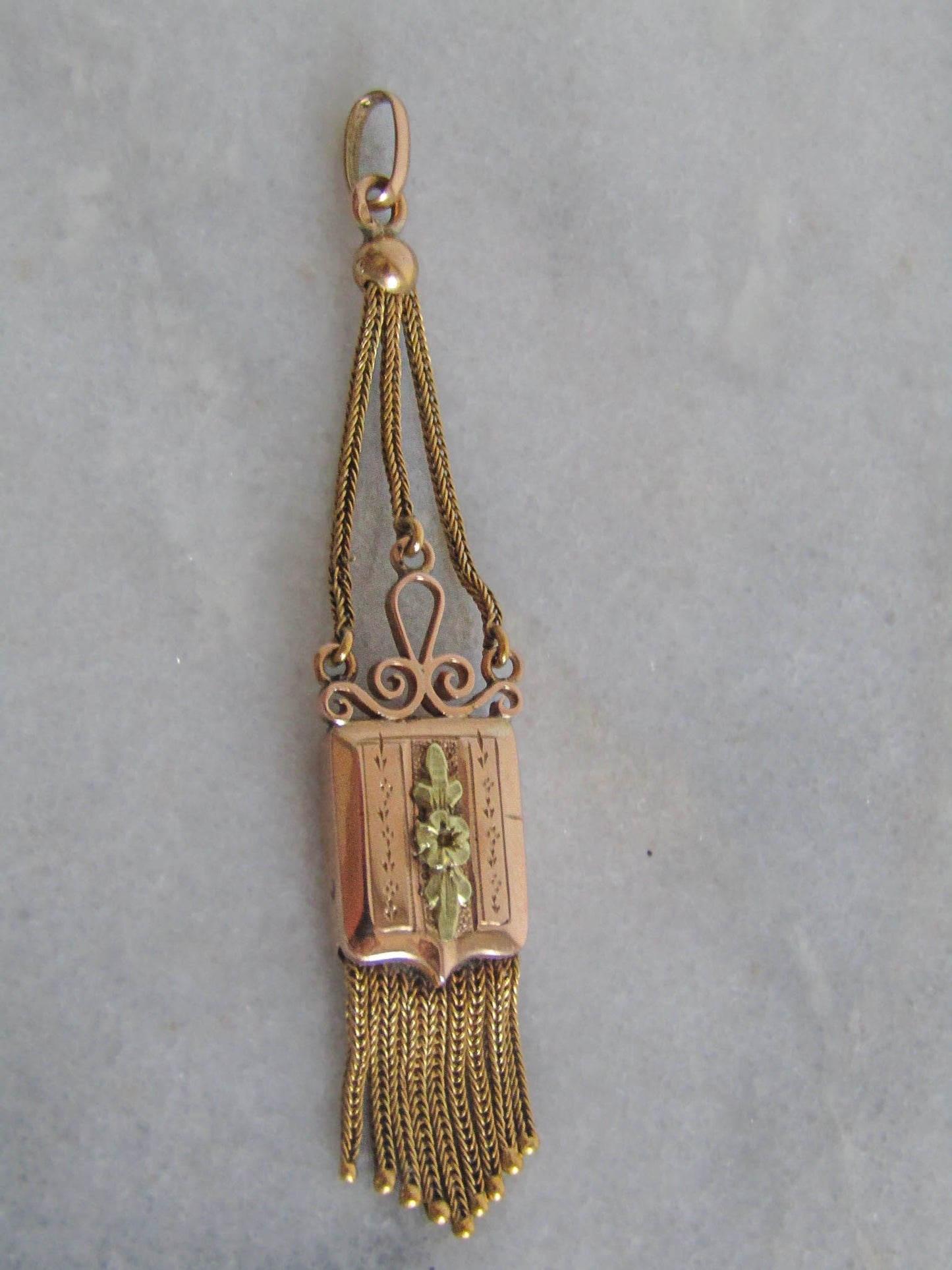 Antique 18k Gold Napoleon III Tassel Pendant