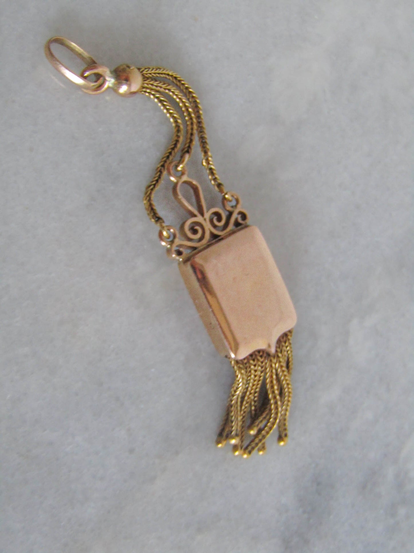 Antique 18k Gold Napoleon III Tassel Pendant