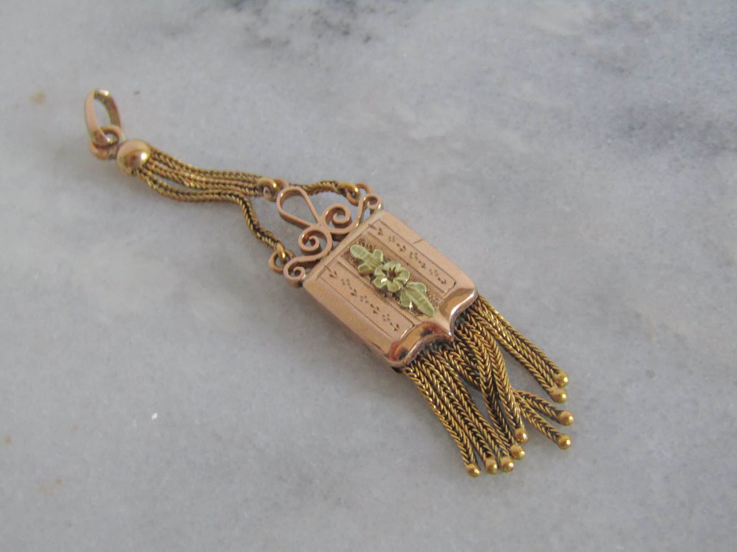 Antique 18k Gold Napoleon III Tassel Pendant