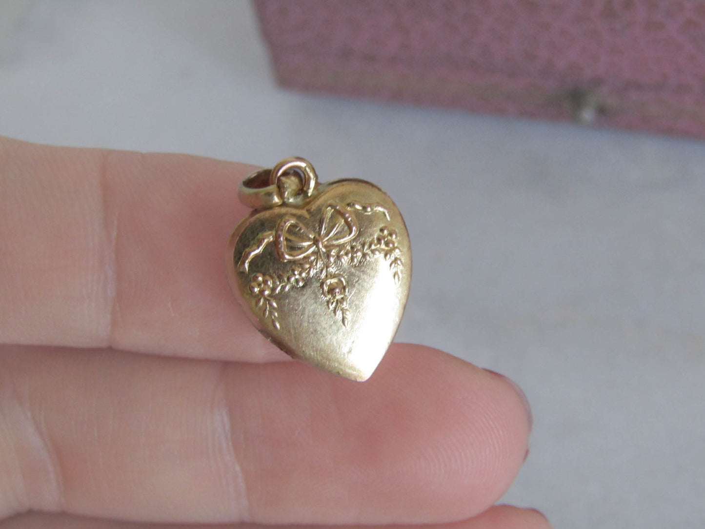 Antique Art Nouveau Heart Pendant c. 1900