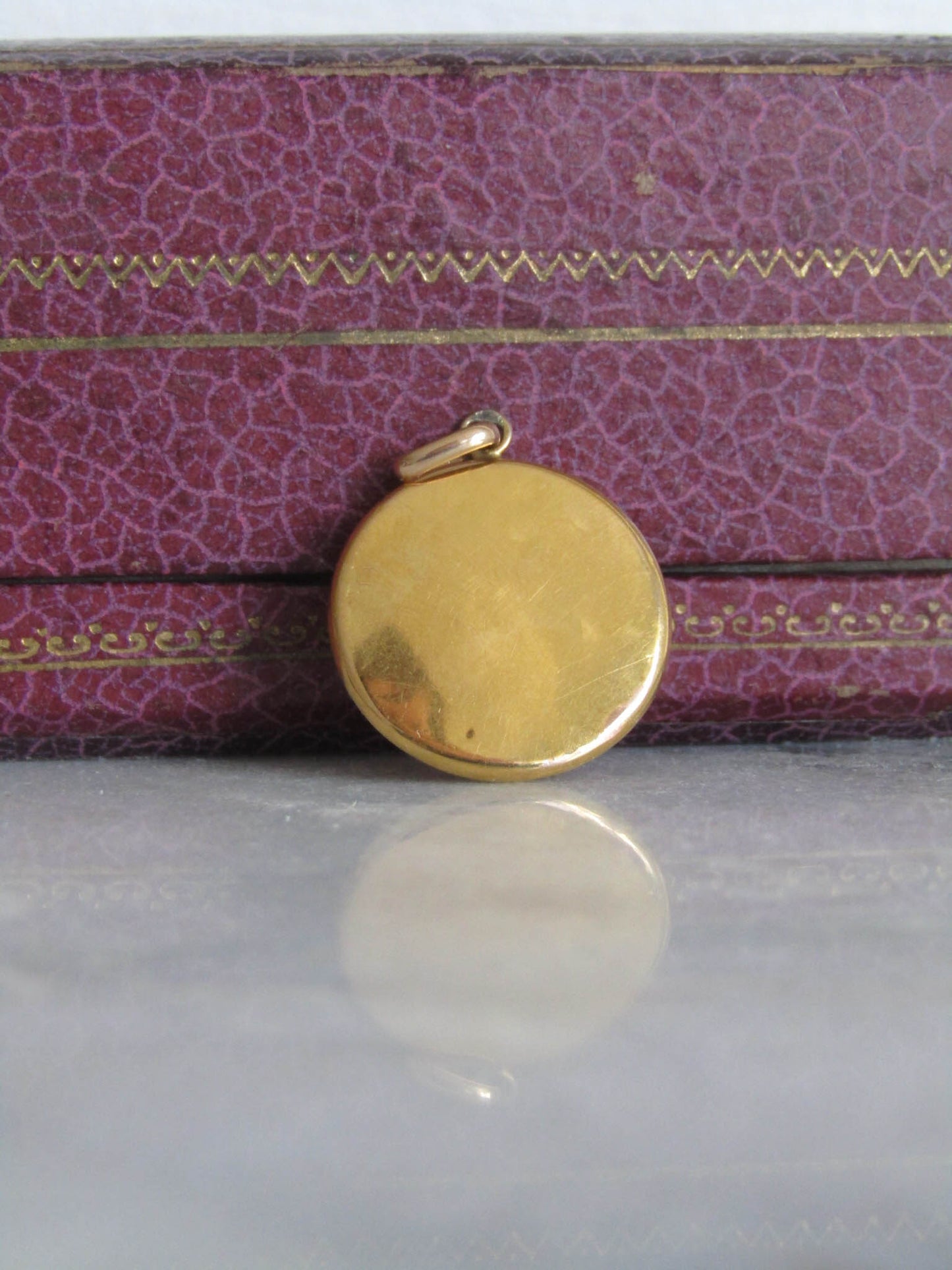 Antique French Edwardian 18k Gold Art Nouveau Pendant c. 1900